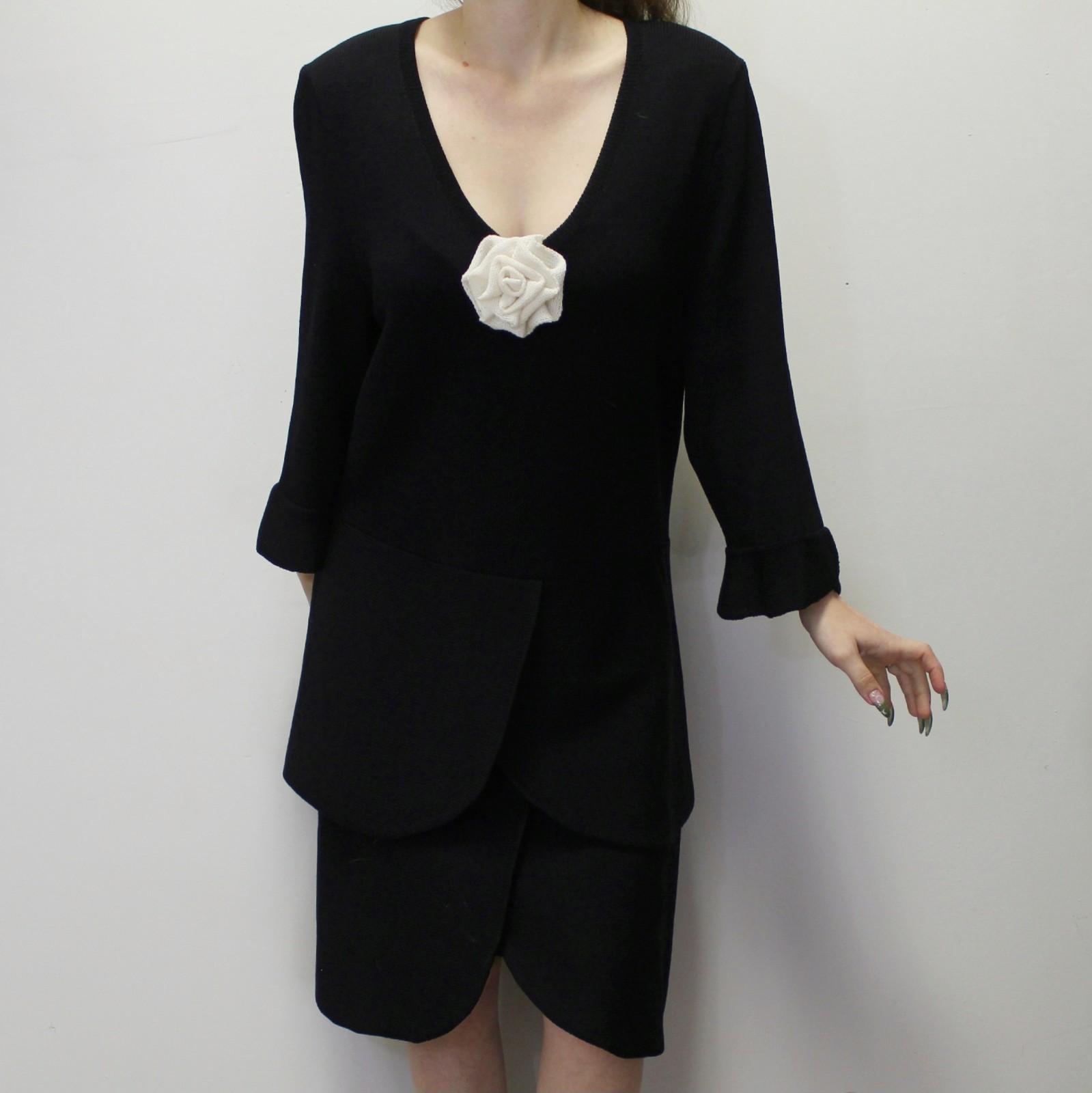 Vintage 80s does 20s Knit Dress by J.S.S.