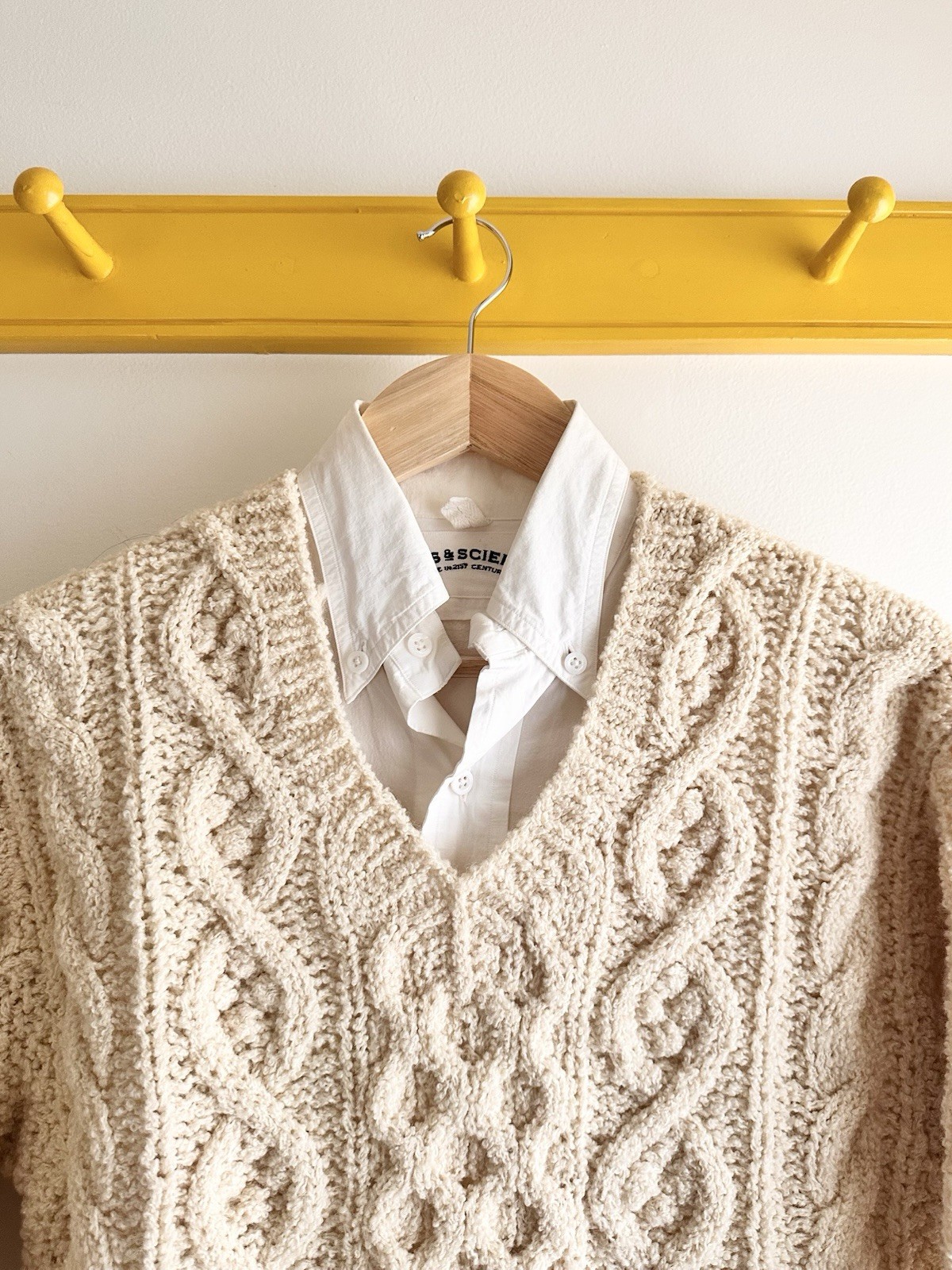 ISSEY MIYAKE I.S. Sport vintage early 80s old label cable knit fisherman sweater