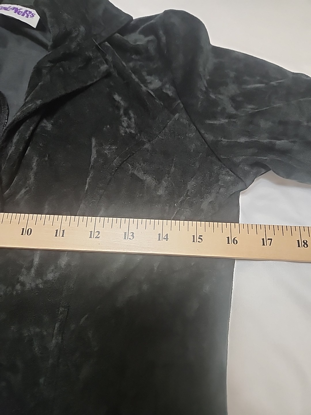 Vtg Velour Shacket Blazer 90s Y2K Womens S/M Black Whimsigoth Witchy