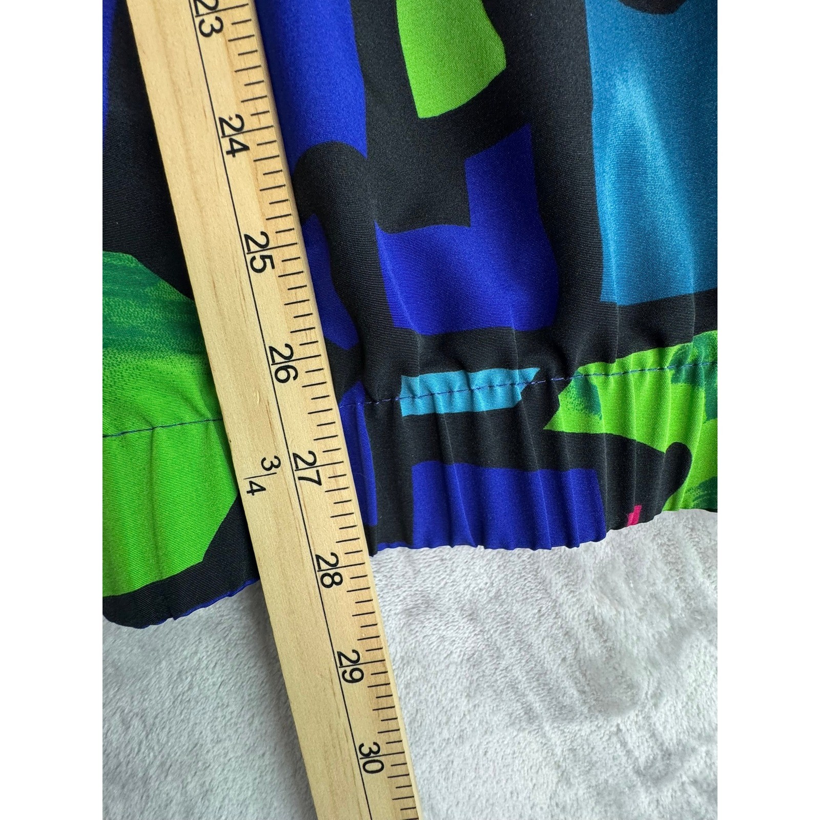 Silver Threads Ltd Vintage 90s Geometric Windbreaker Jacket Blue XL Made in USA