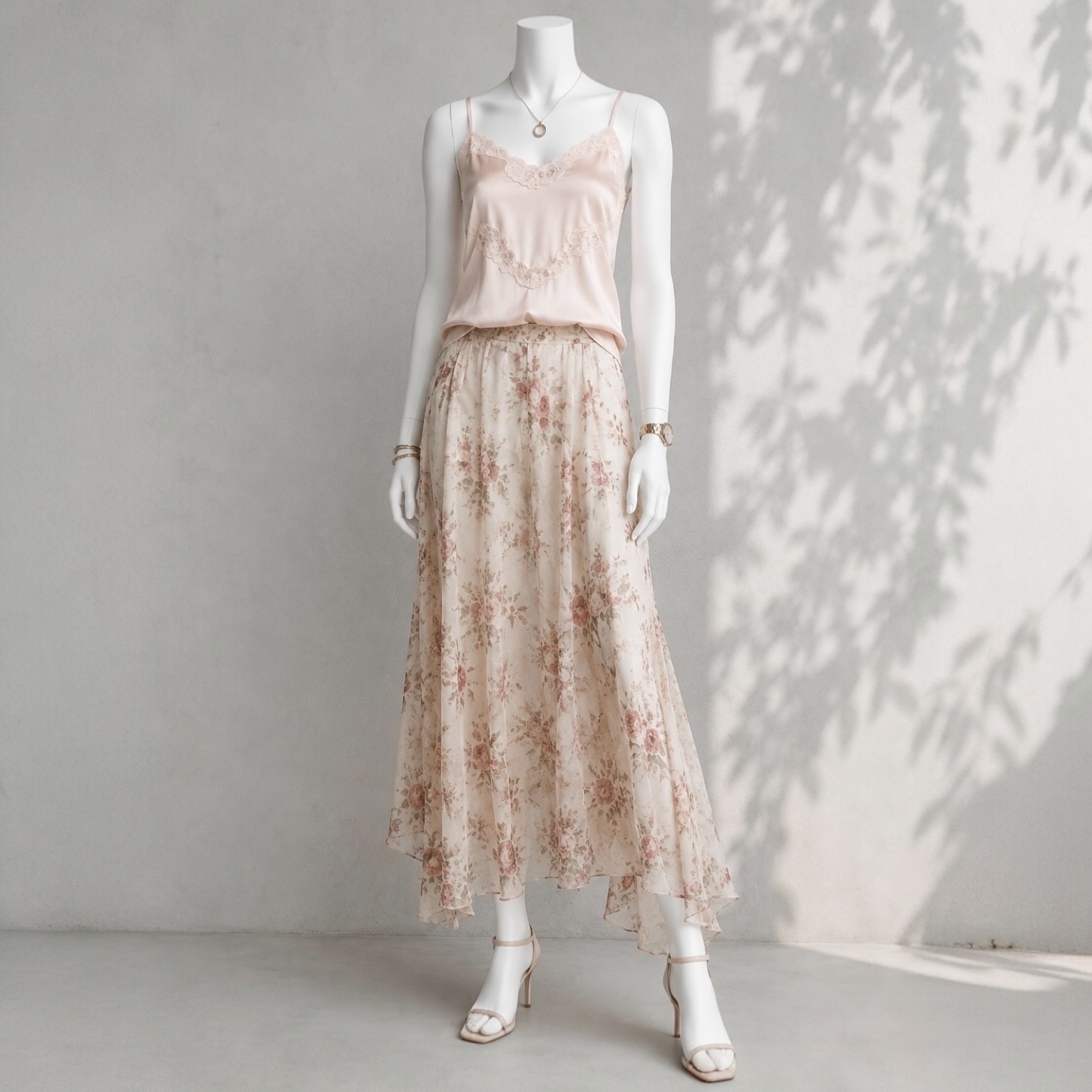 Vintage 80s Fairy Top M Pink Lace Trim Coquette Cottage Lingerie Cami Warners