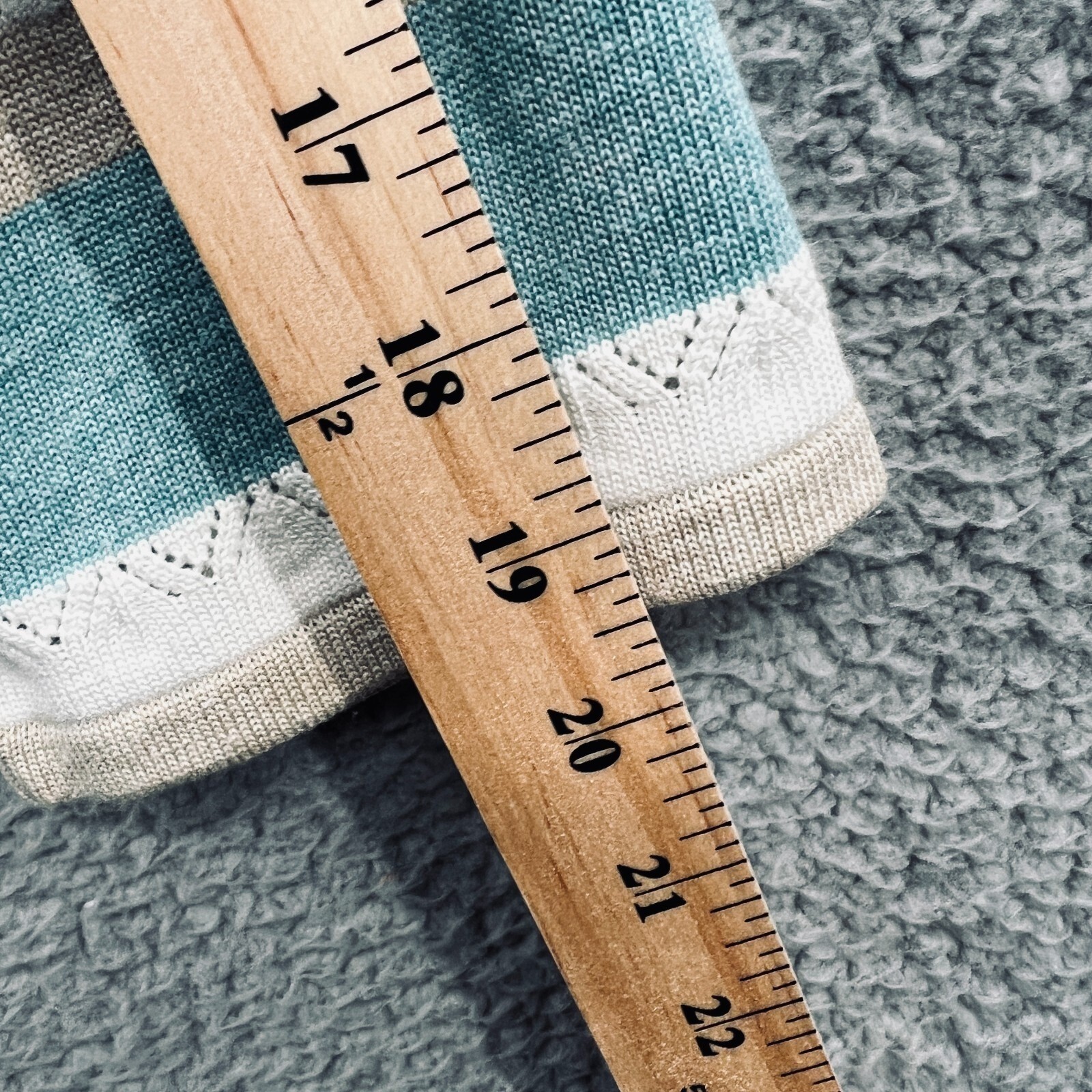 Vintage Women Knit Pullover Sweater L Geometric Stripe Coastal Minimalist Casual