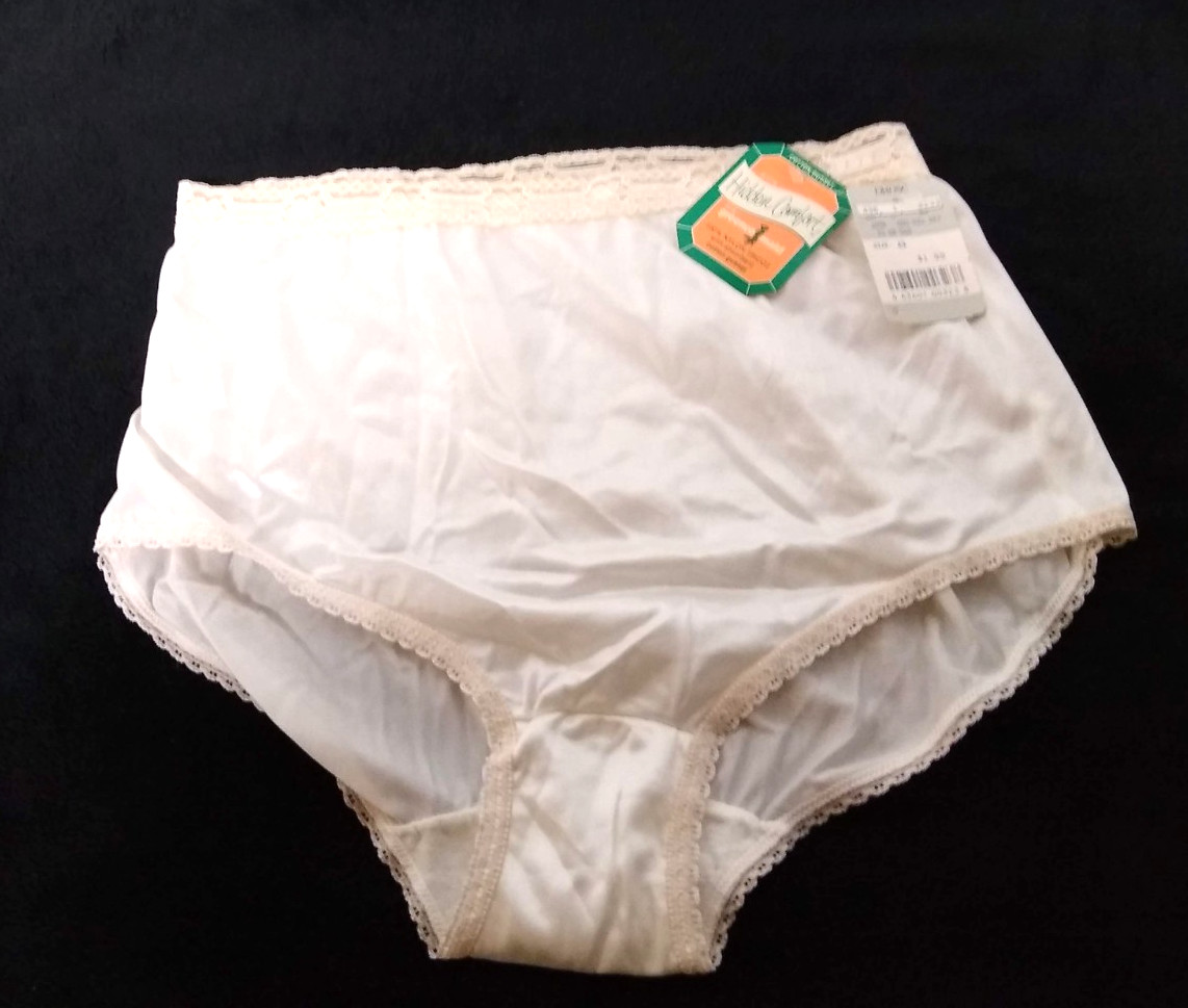 Vintage Greenco Maid Cotton Gusset Panties SZ M 6 Made in USA 100% Nylon Tricot