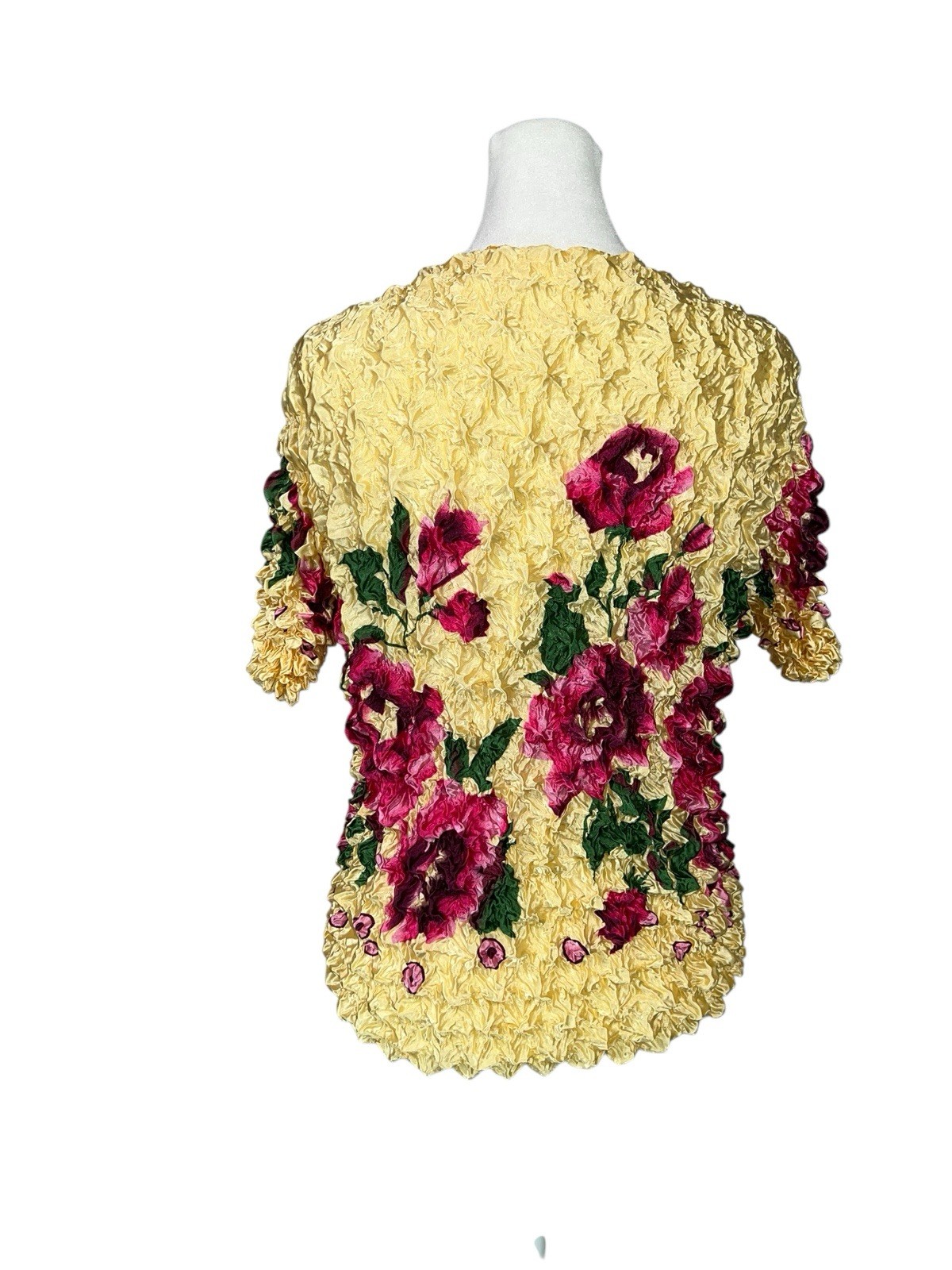WHIMSICAL FAIRY POPCORN BLOUSE CRINKLE SHIRT MAGIC BUBBLE VTG Y2K RENAISSANCE