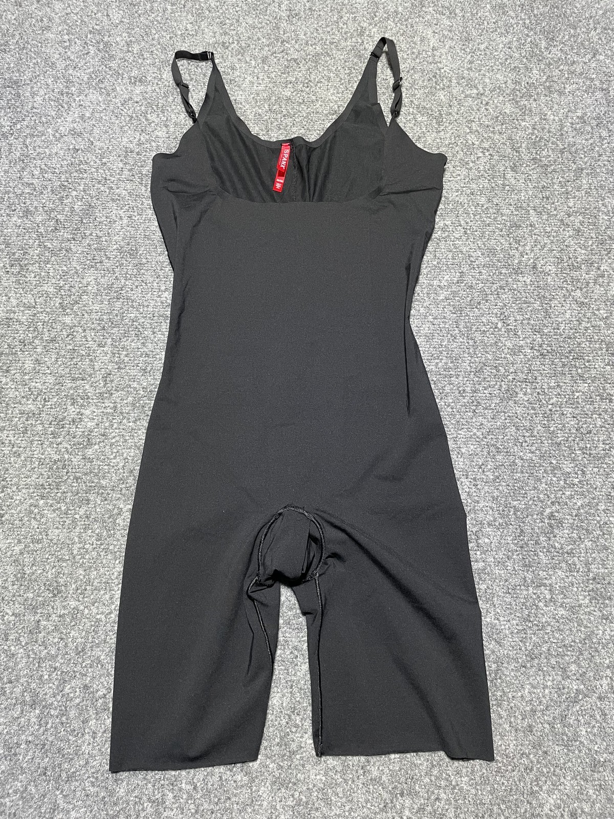 SPANX Women’s Black Medium M/M Thigh Shaper Bodysuit Shapewear Adjustable Straps