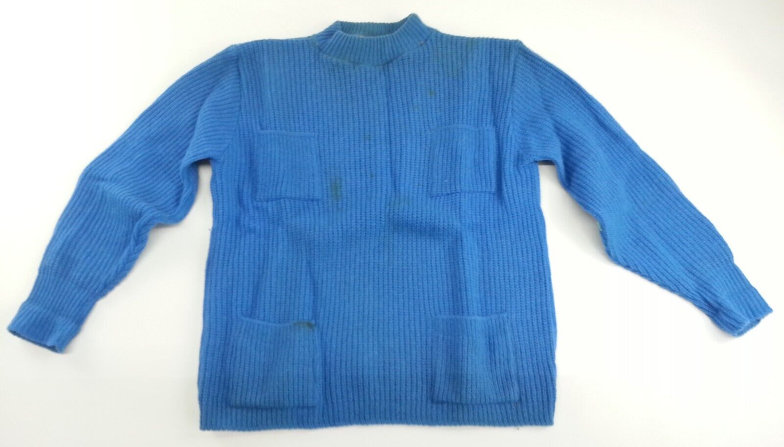 Vtg 1970’s Cunalam 100% Wool Blue Original Bag Select Sportswear Sweater
