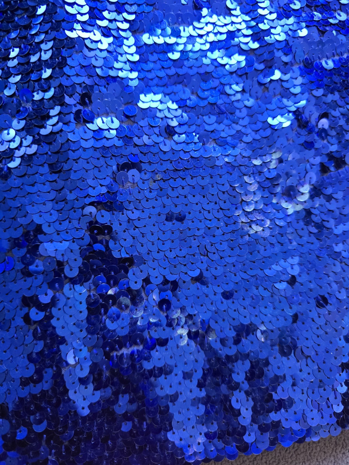 Vintage NITELINE Della Roufogali Royal Blue Sequin Halter Suit Jacket Dress Sz.2