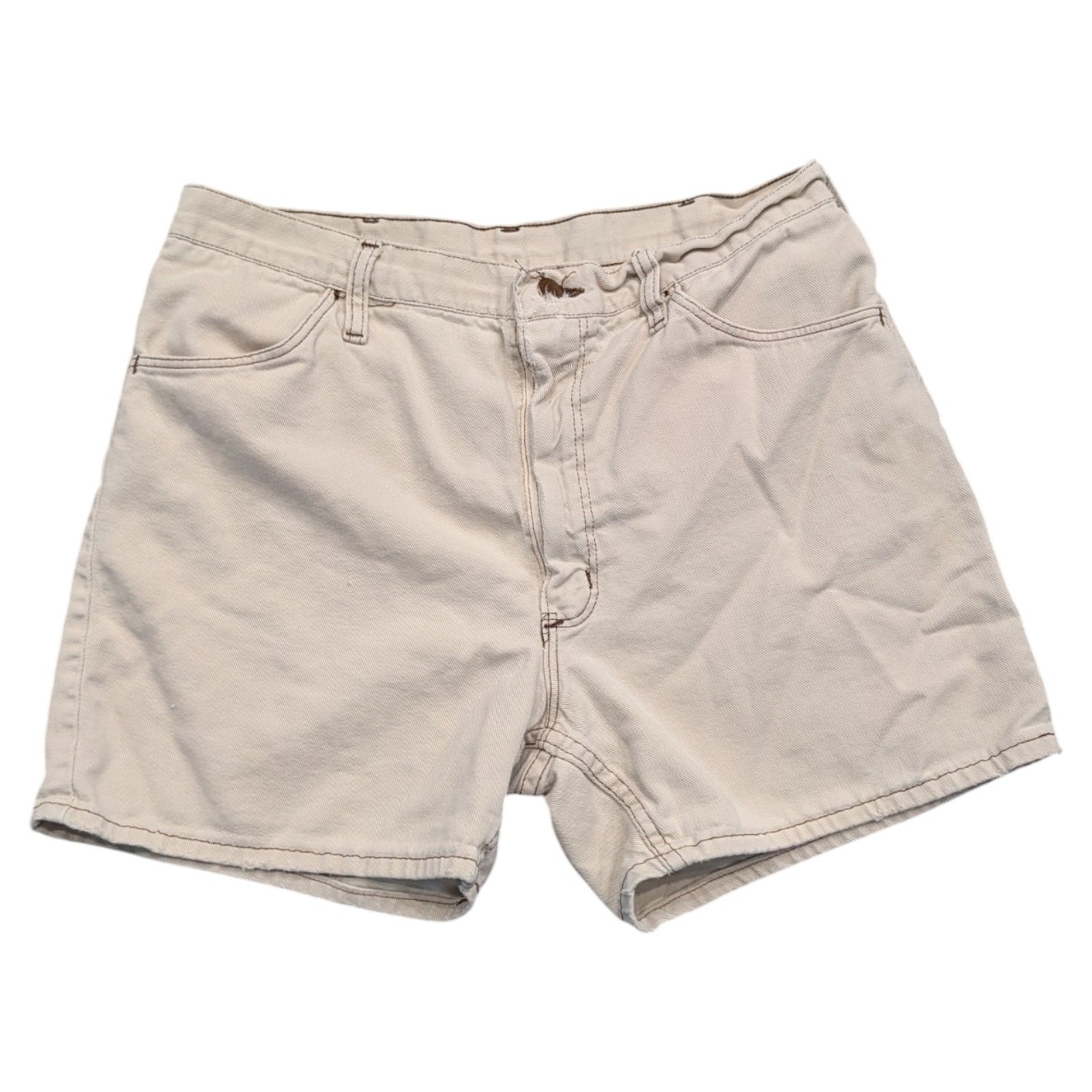 70s Maverick Soft Cream Twill Womens Shorts