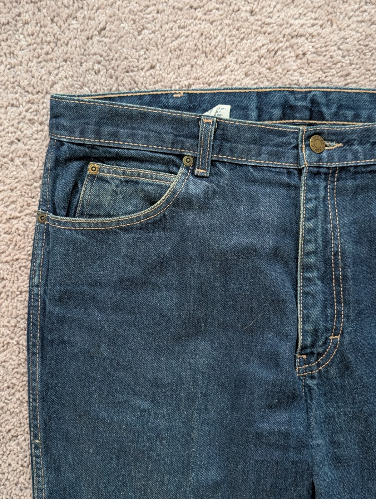 VTG Calvin Klein Jeans Womens 38×36 VTG Hemmed To 36×30 High-Rise USA 70s 80s