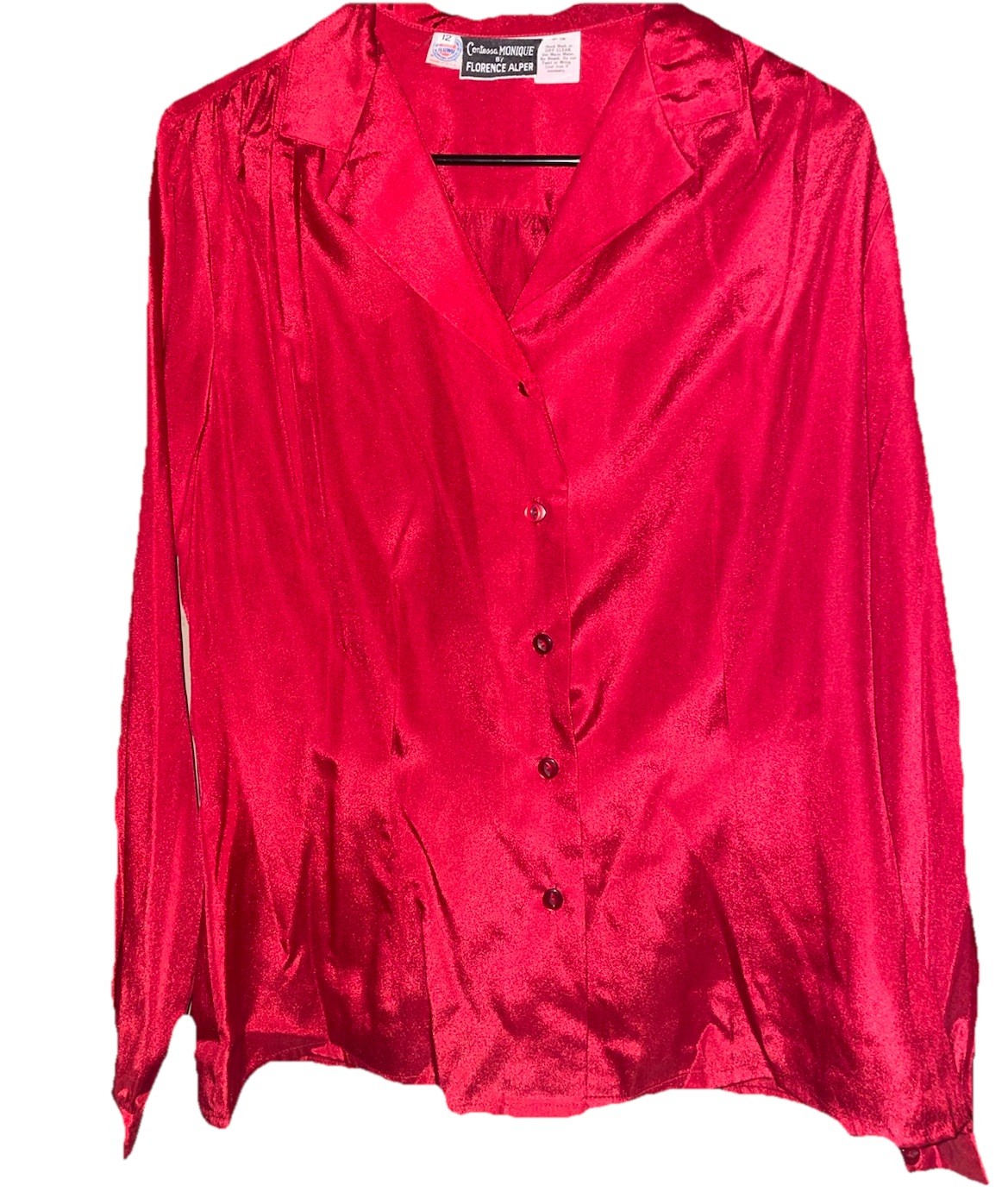 Vintage 1970’s Contessa Monique By Florence Alper Women’s Button Blouse Sz 12