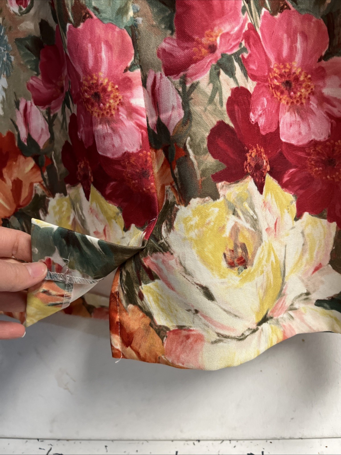 Wrapper 1960s Midi Cocktail Dress Women’s 5/6 XS / SM Floral Mid Century USA VTG