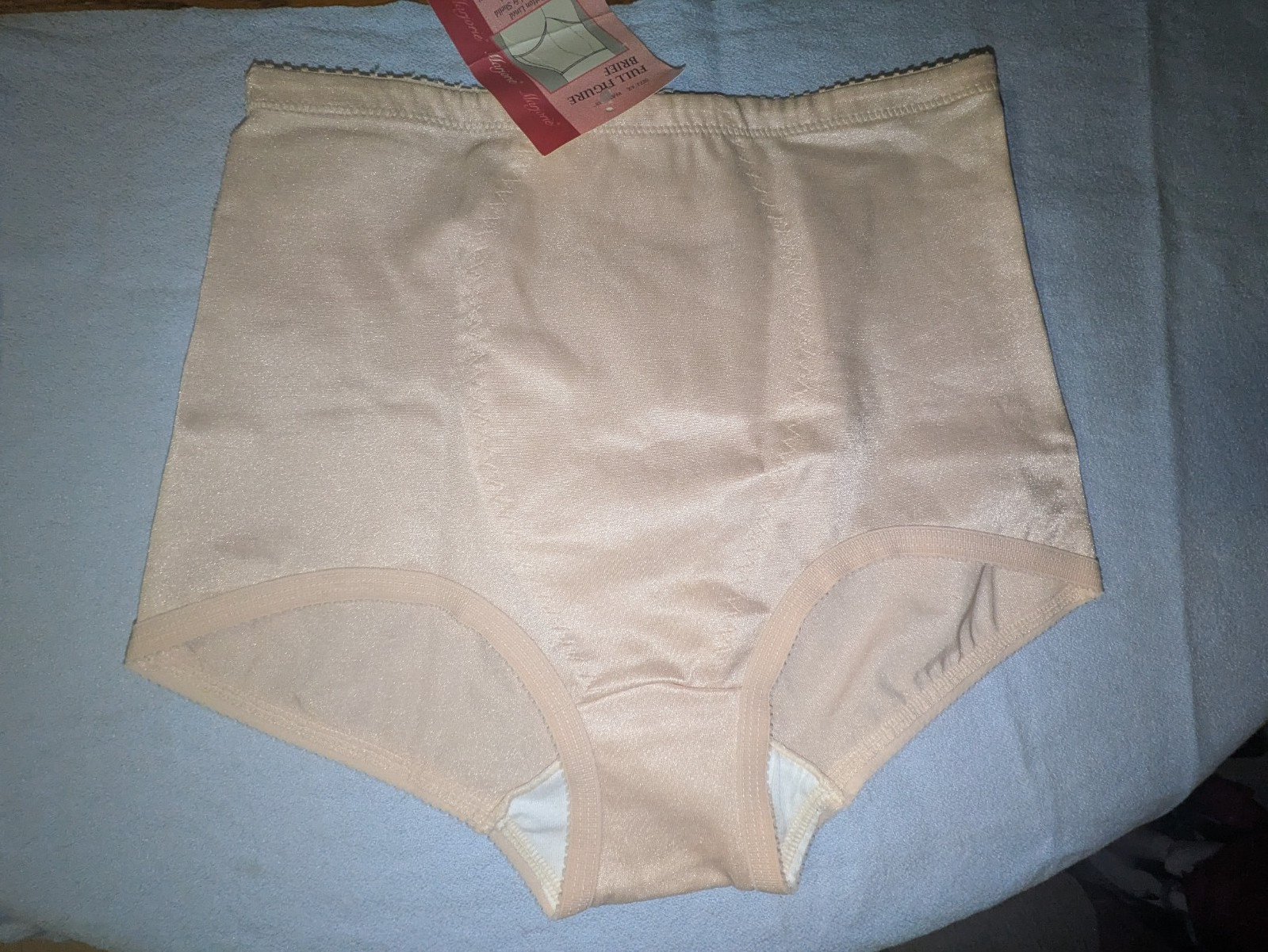 NWT NOS MARJORIE LYCRA FULL FIGURE PANTIES SZ 4X COTTON CROTCH TUMMY PANEL