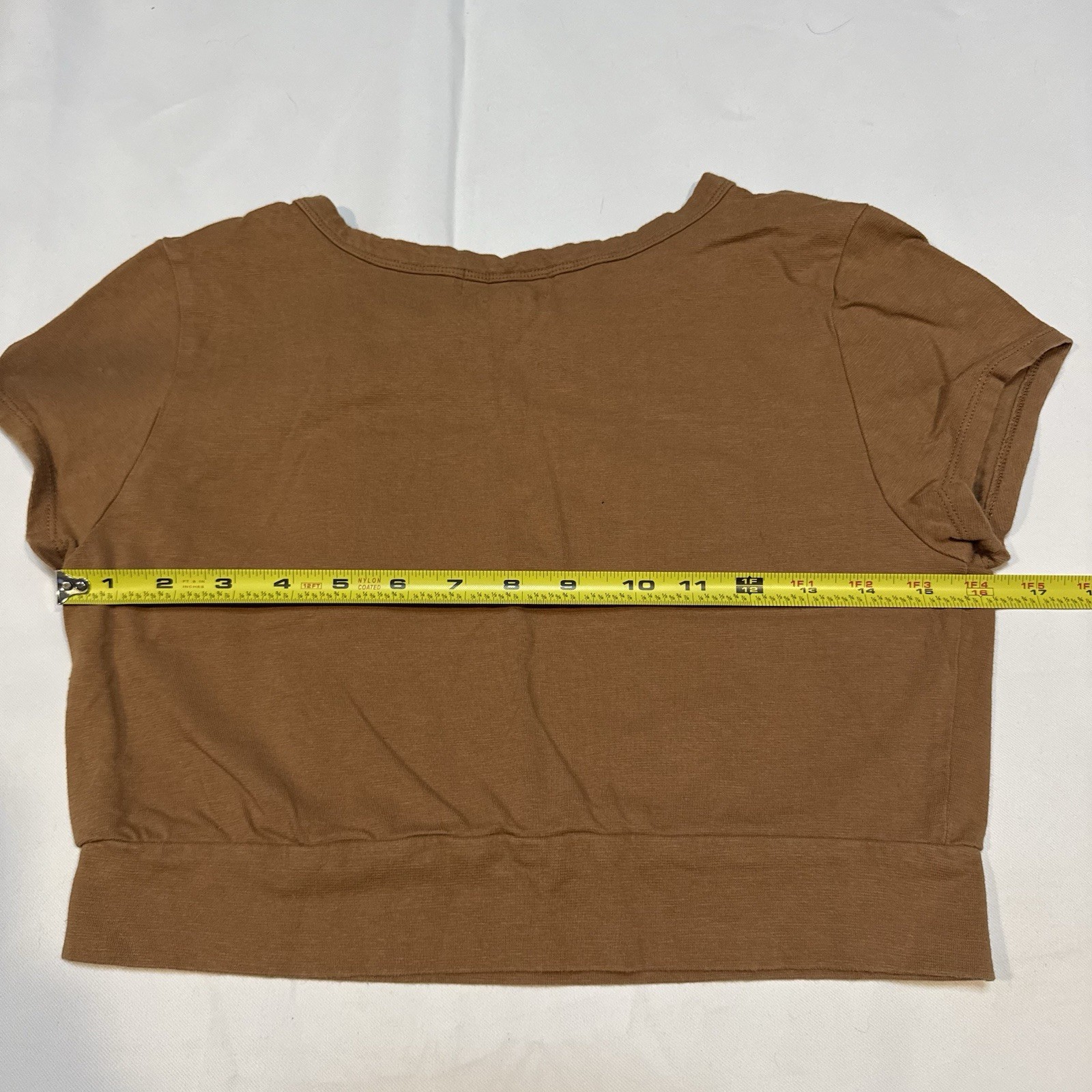 Vintage Y2K Baby Phat Cat Logo Large Rhinestone Brown Gold Sexy Crop Top RARE
