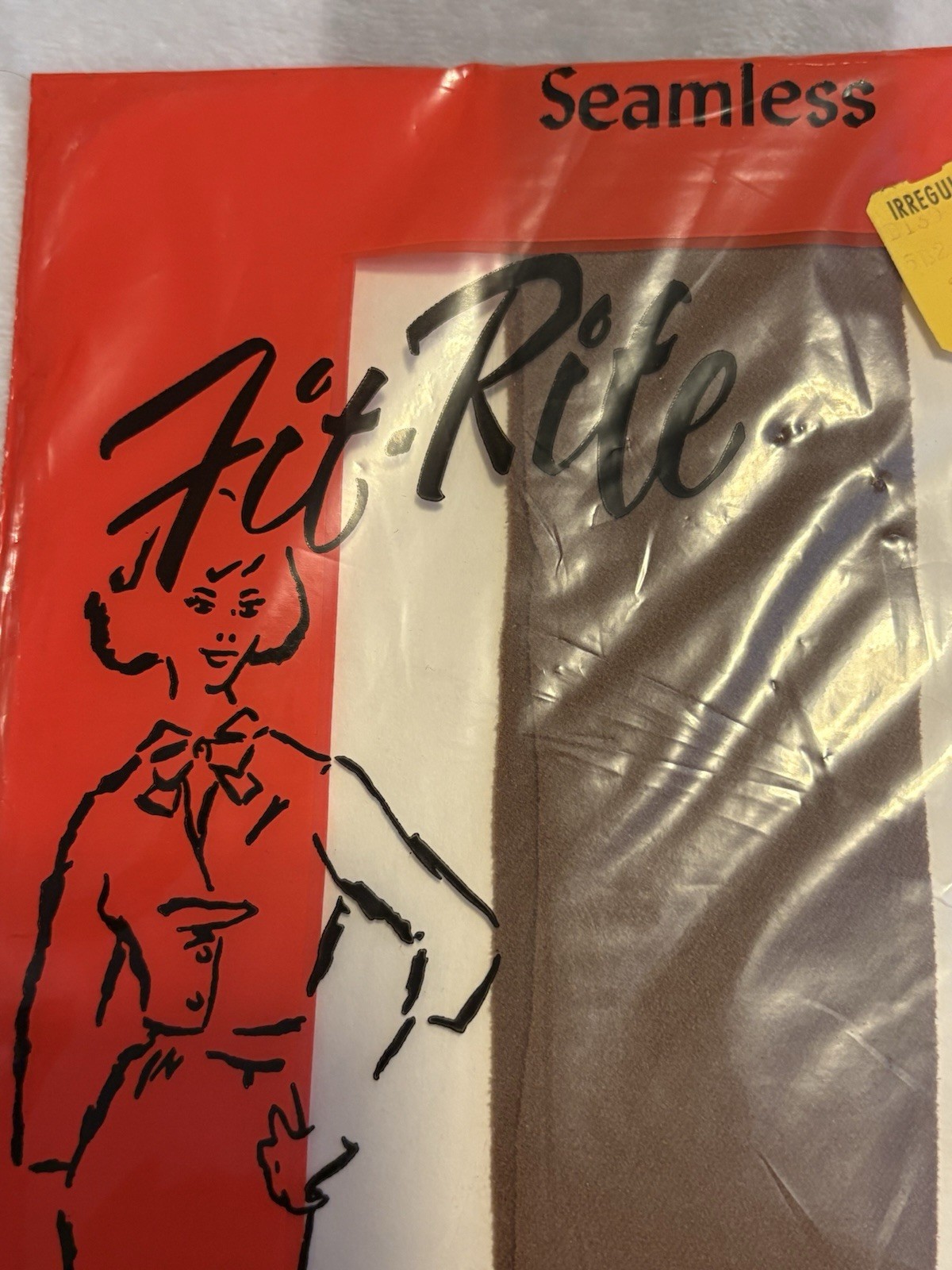 Fit-Rite Seamless Stockings 918A Irregulars 9-11 Tan tone 100% Nylon RN 24711