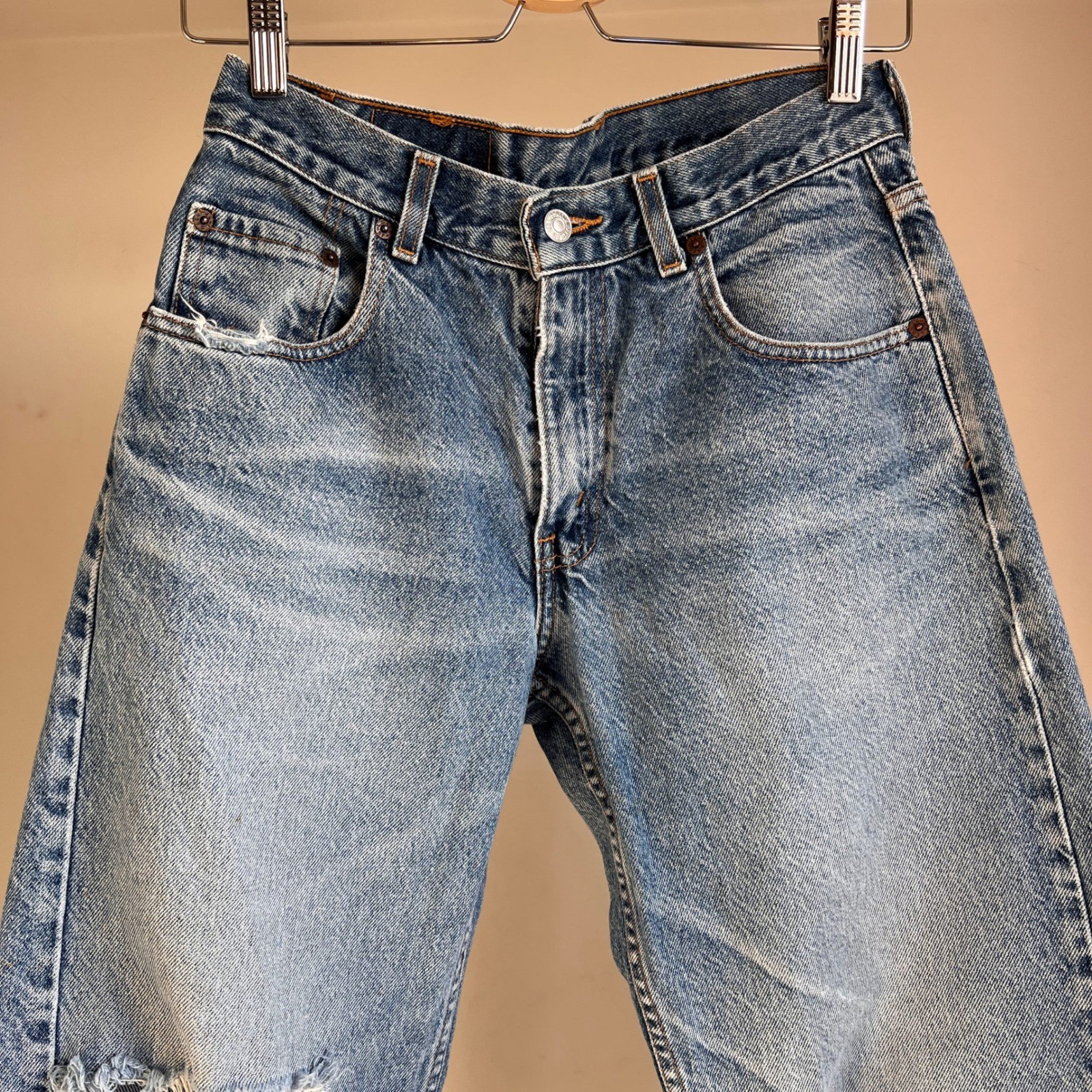 Vintage Levi’s 565 Student Loose Fit Jeans Size 28 Wide Leg Distressed Baggy 90s