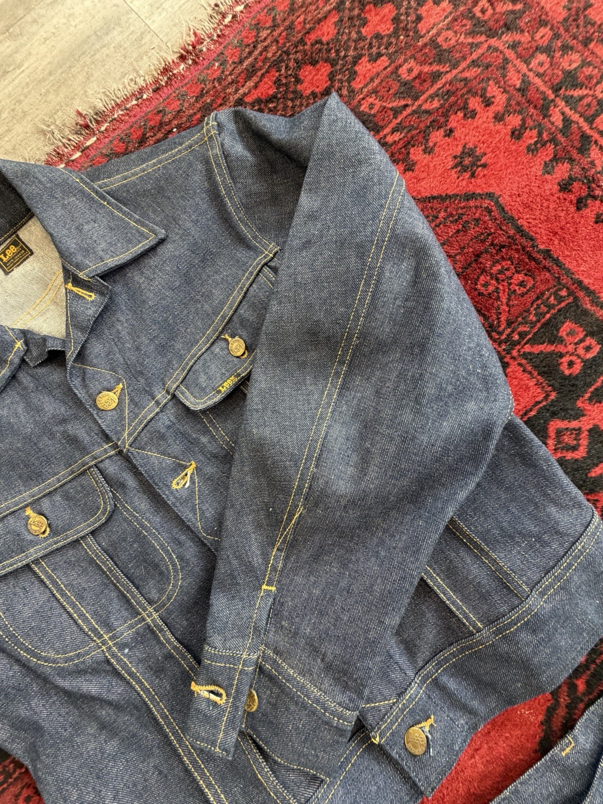 Lee Sanforized PATD-153438 Vintage 70s Raw Denim Suit :Janke & Pants M.USA Size:M