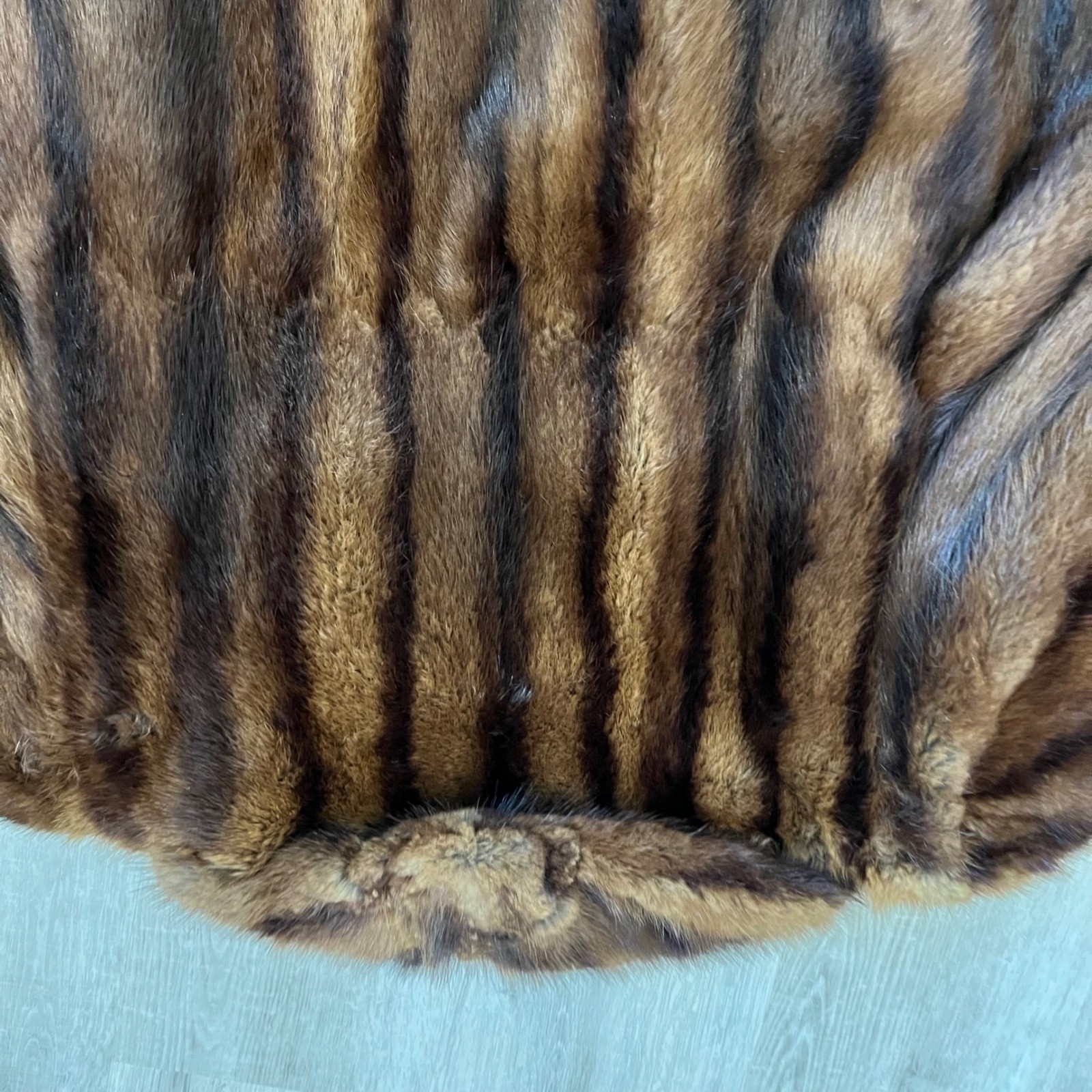 Vintage Nigbor Fur Coat Co Genuine Ranch Mink Fur Coat Jacket Brown Womens L?