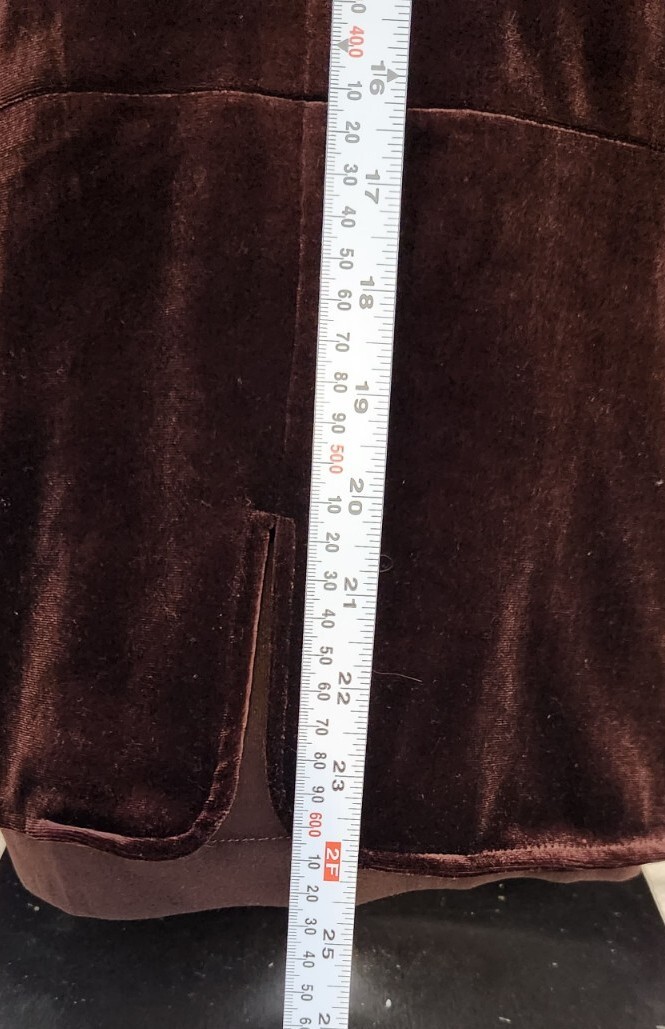 Cj Banks Vtg Y2K Brown Dressy Velveteen Jacket Shoulder Pads & Pockets Size X