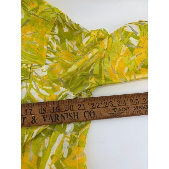 Ruby Rd Yellow, Mother of Pearl Button Down LS, Casual Dress, Women’s Sz 18