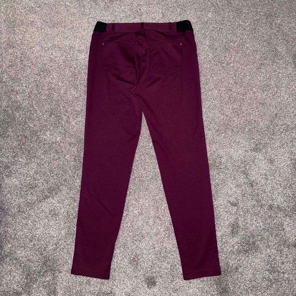 Simply Vera Vera Wang Burgundy Stretchy Skinny Pants Size Medium