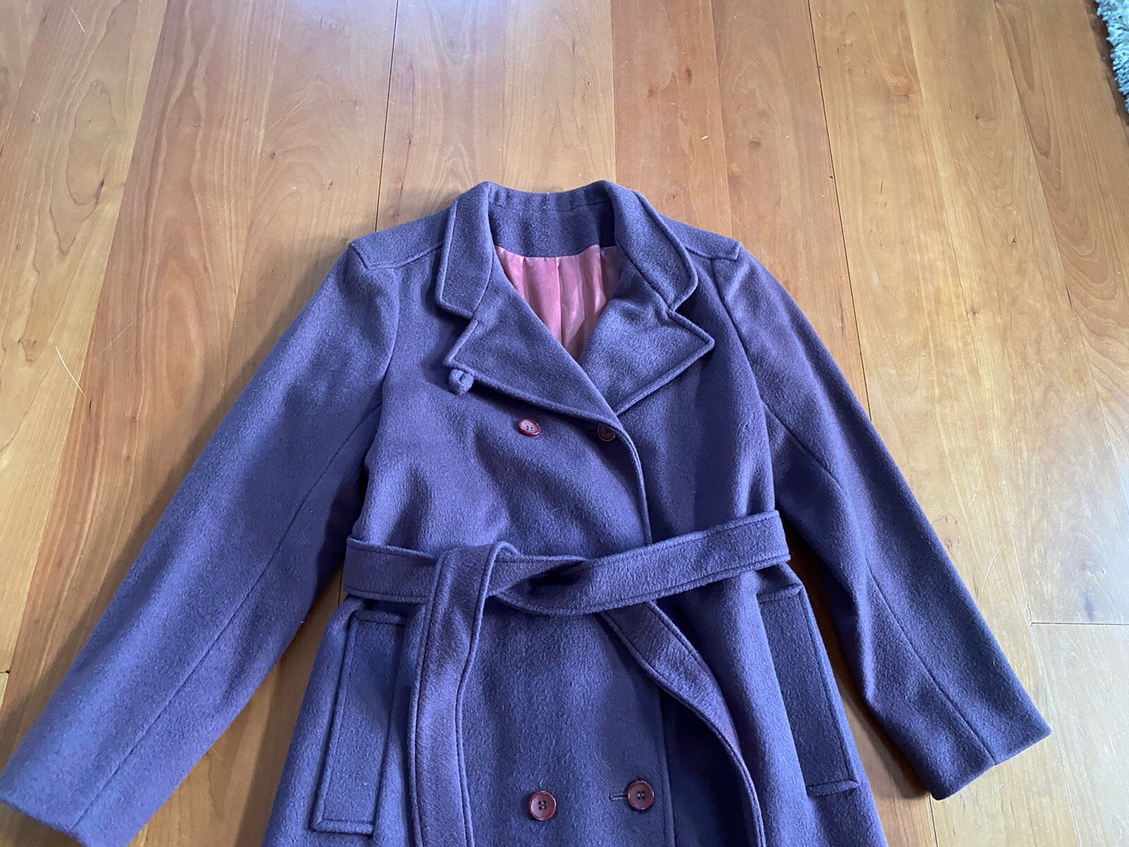 Vintage Womens Coat Lorendale By Bromleigh Wool (Z) Purple Violet XS / Small