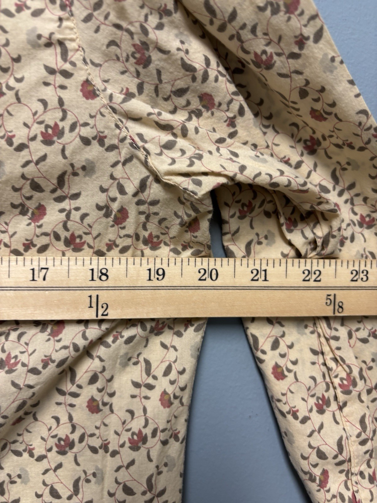 J Jill Patchwork Cottagecore Button Up Blouse Sz M Chic Boho Mixed Pattern