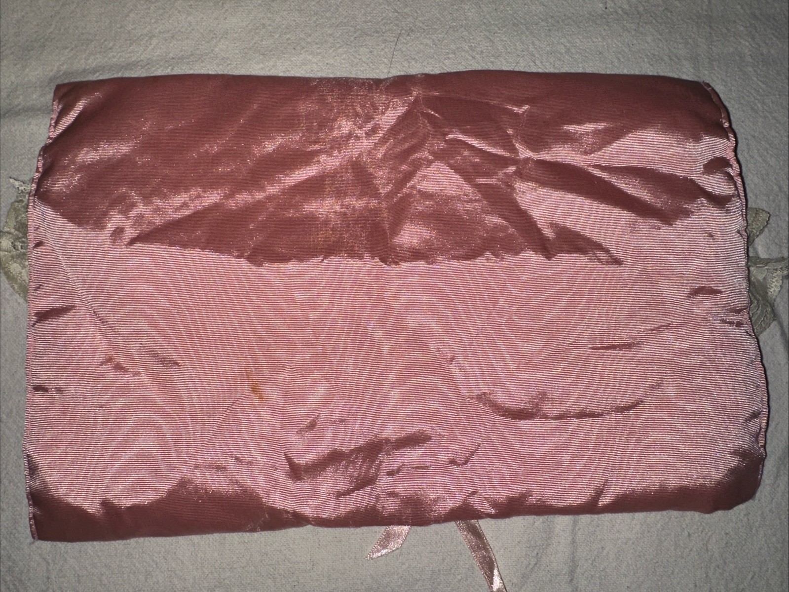 Vintage Victoria’s Secret Satin Taffeta Lingerie Bag And Gold Label Tap
