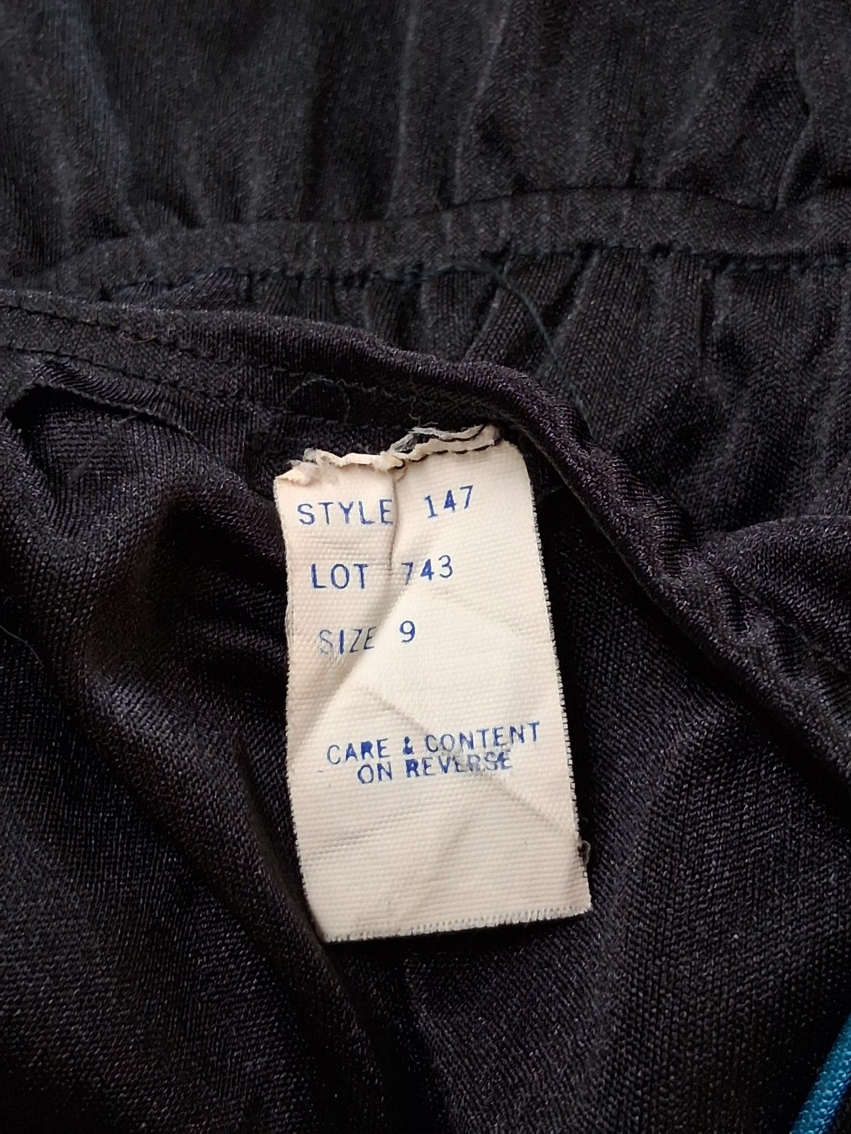 Vintage 1980s Black Sundress Poly Knit Disco Dance Sun Dress M/30