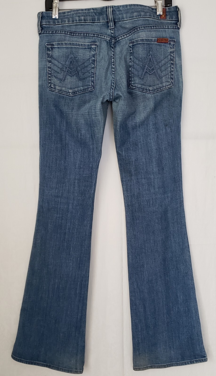 VTG 7 For All Mankind Jeans W Sz 29 L35 Low Rise Flare A Pocket Tag 90s USA Made