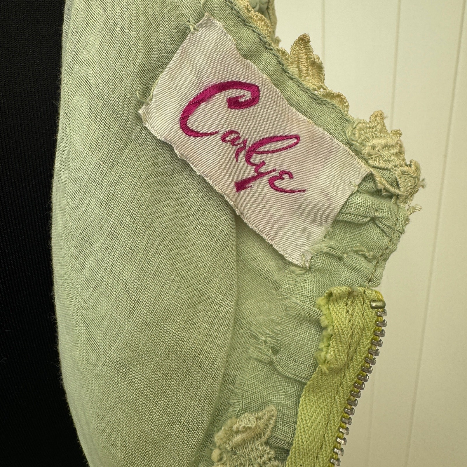1950s Mint Green Carlye Party Dress Pleated Skirt | Vintage Cocktail Dress XS/S