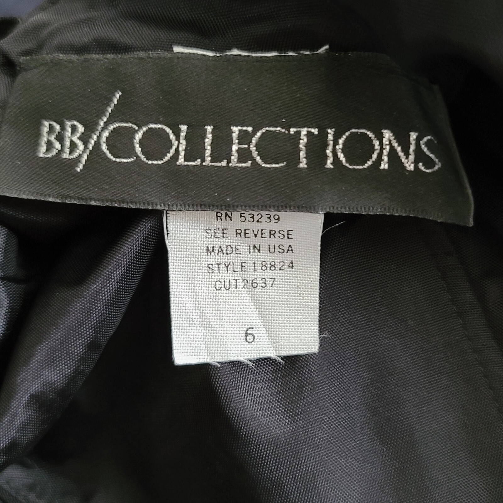Vtg BB Collections Halter Maxi Sheath Dress Sz 6 Black Slit Formal Prom Dressy