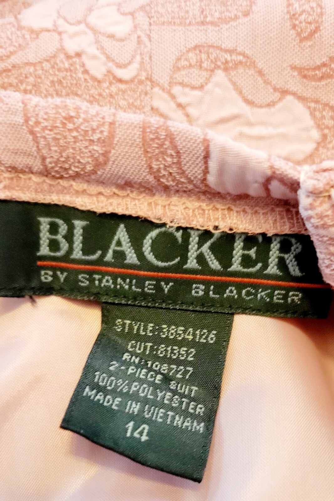 Vintage 90s Stanley Blacker Dusty Rose Brocade Skirt Pinup 14 Pleated Ruffle