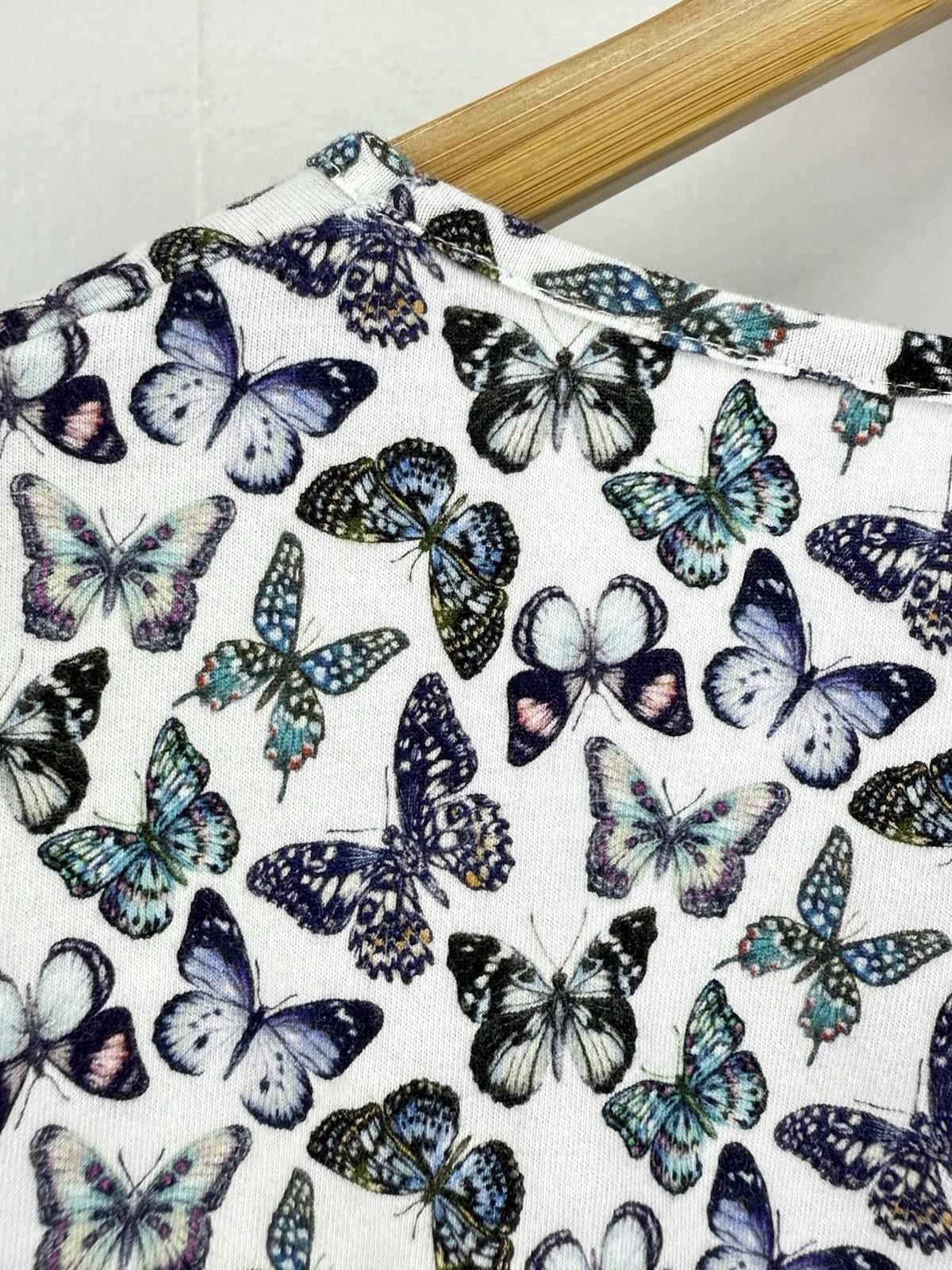 VTG 90’s B.M. Company Liberty Fabric Butterfly Print COTTON Top