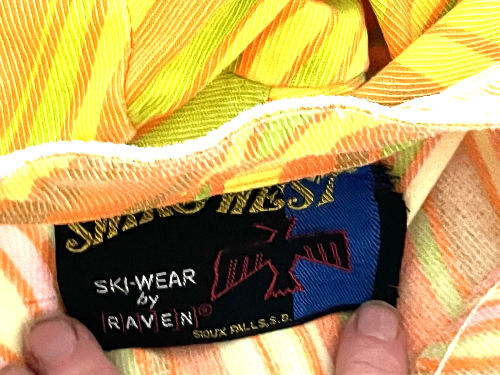 VINTAGE 60s SWING WEST GROOVY SKI WEAR BY RAVEN COTTON SNAP JACKET WOMEN MEDIUM