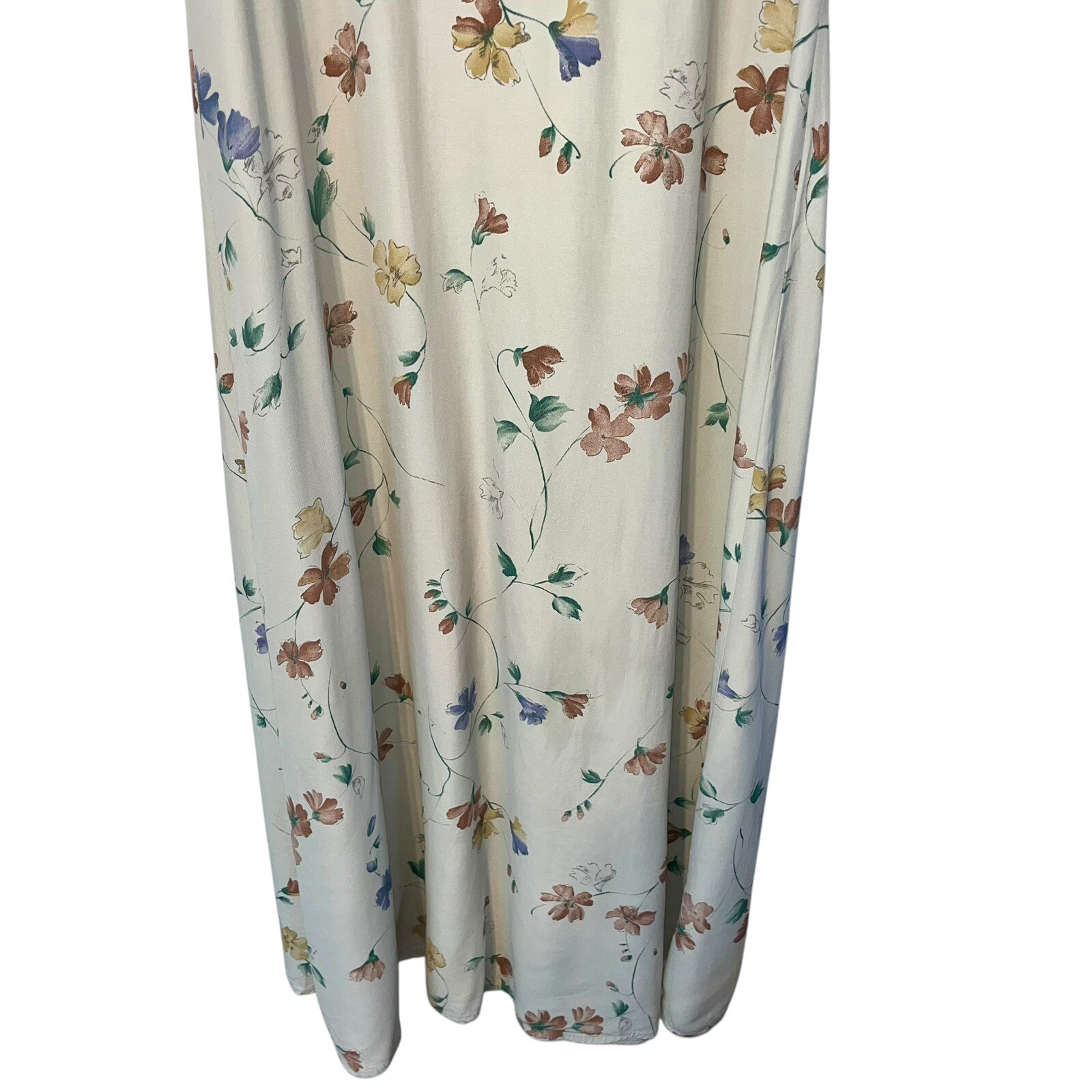 Vtg Sharade Of CA 90s Floral Crochet Top Maxi Dress Babydoll Sz 10 Y2K Fairy