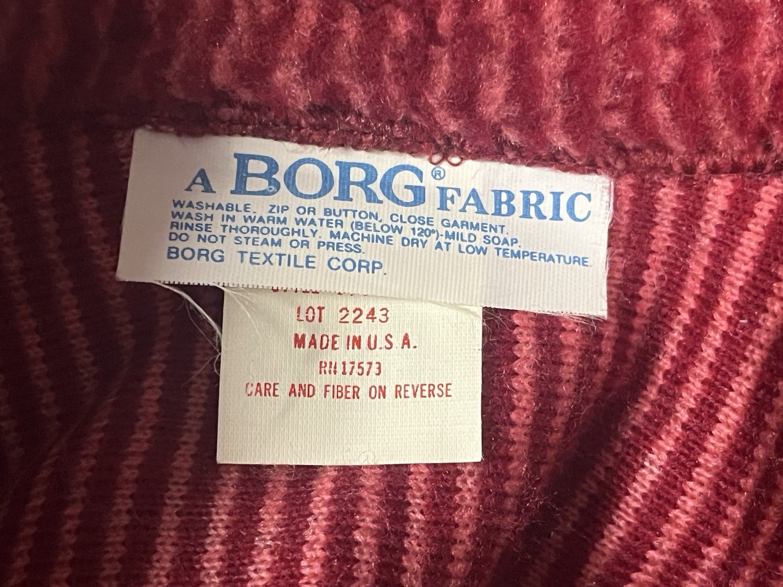 Vintage 1960s – 1970s BORG Long Wrap Robe Red Faux Fur Plush Tie Waist USA Large