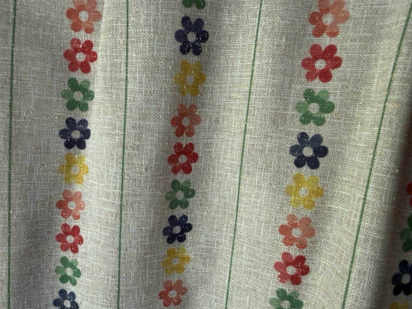 Vtg 70s Glen Of Michigan Pleated Flower Skirt Belt Small Cottagecore Boho Retro