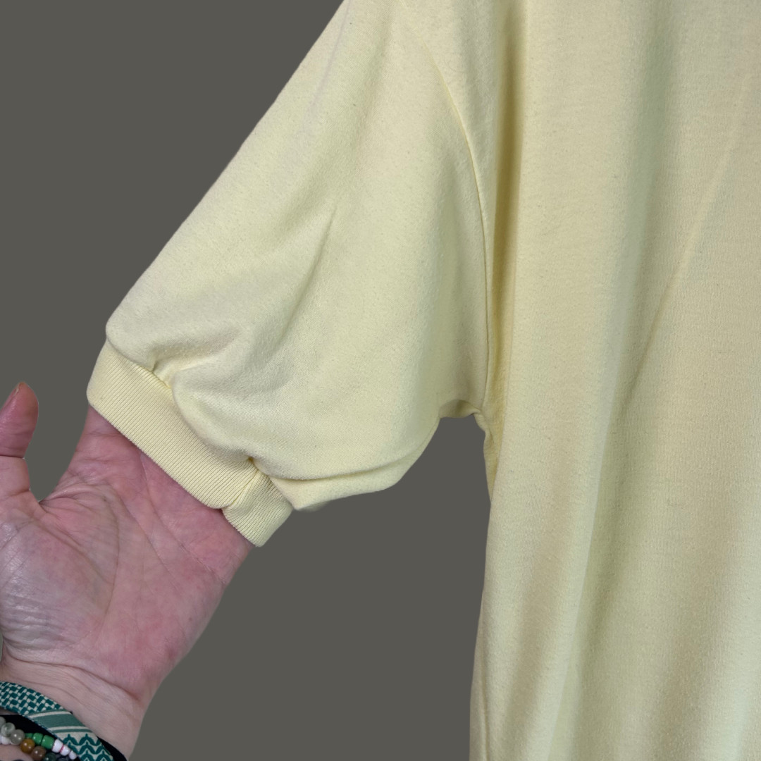 Vintage 1980s Allison Smith Mock Neck Short Sleeve Shirt