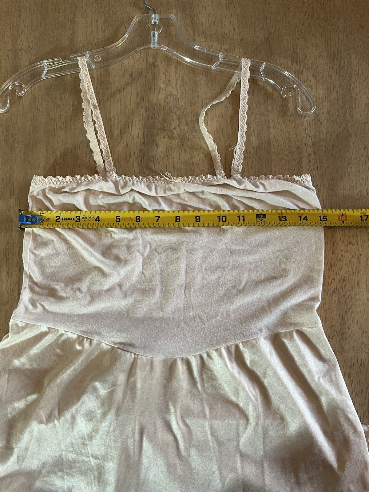 VTG Cotton & Satin Pink Camisole Top & Long Tiered Slip & Long Navy Satin Skirt