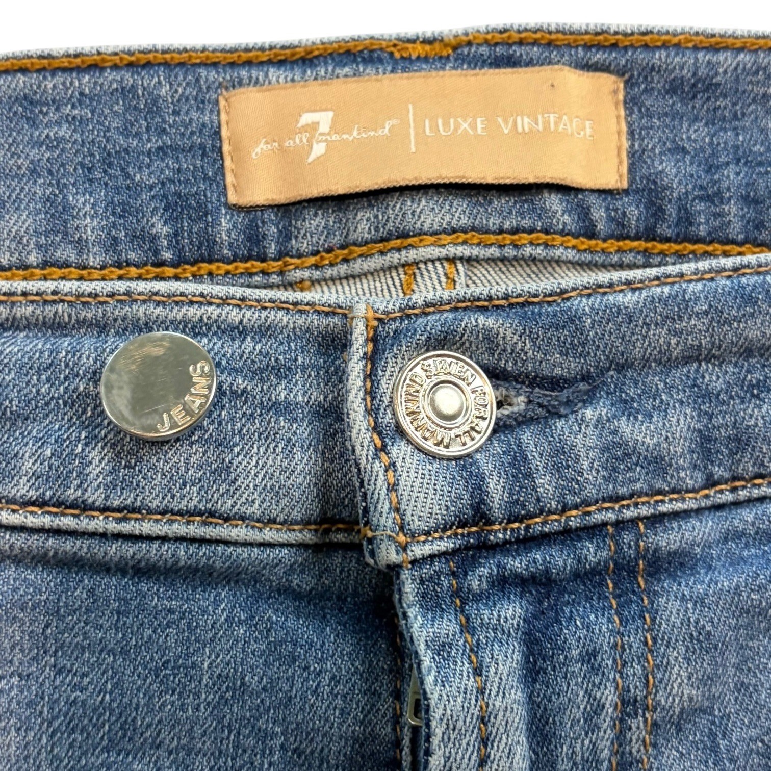 Seven7 Luxe Vintage Distressed Raw Hem Denim Cutoff Shorts Blue