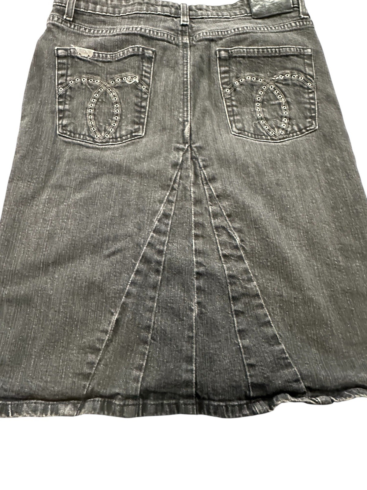 Jordache Vintage Women’s Jeans Skirt Size 7/8 29″ Waist Black 5 Pocket Design