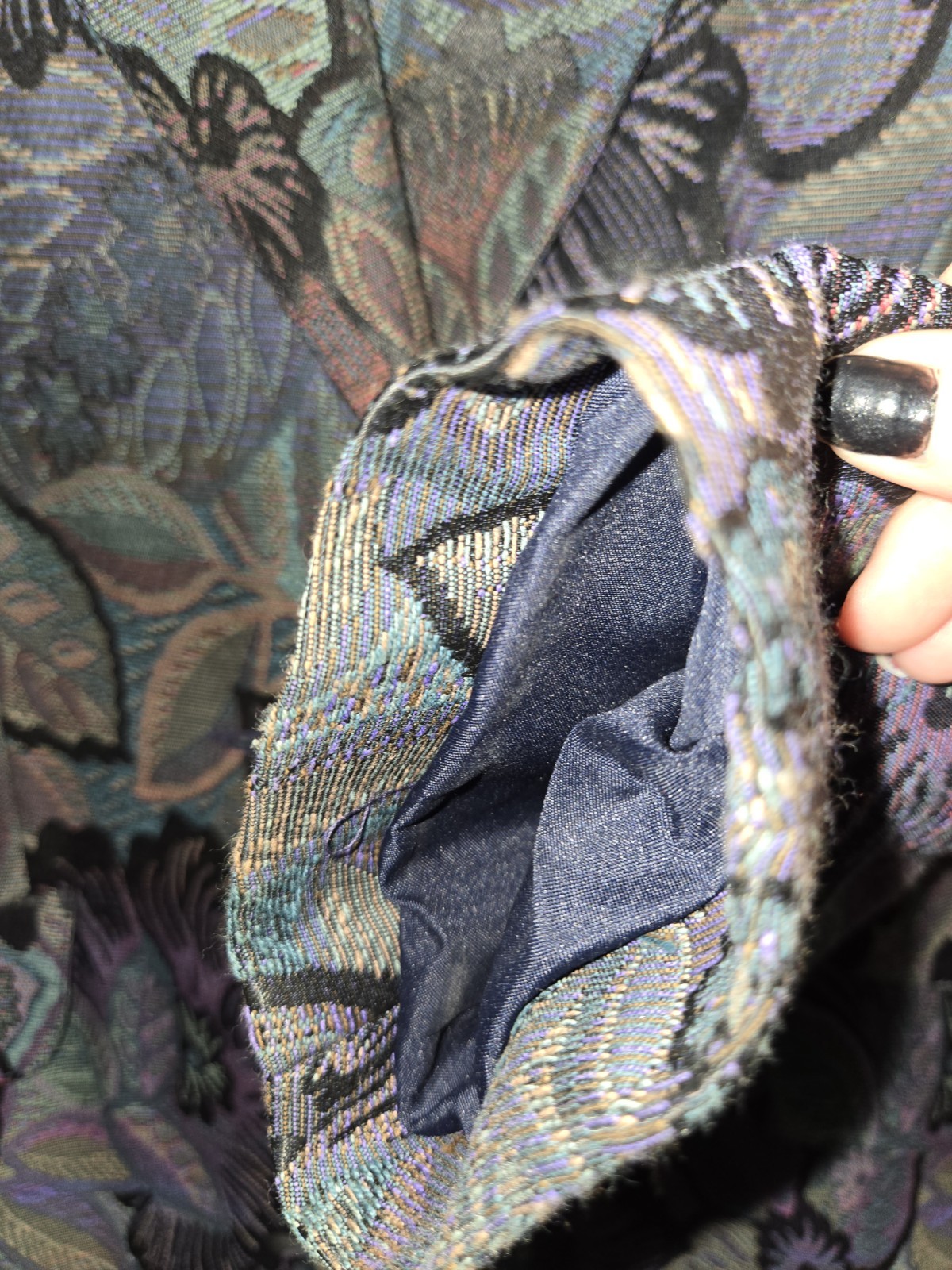Vintage Womens Floral Tapestry Blazer By Sung Sport Alfred Sung Lined Size 6