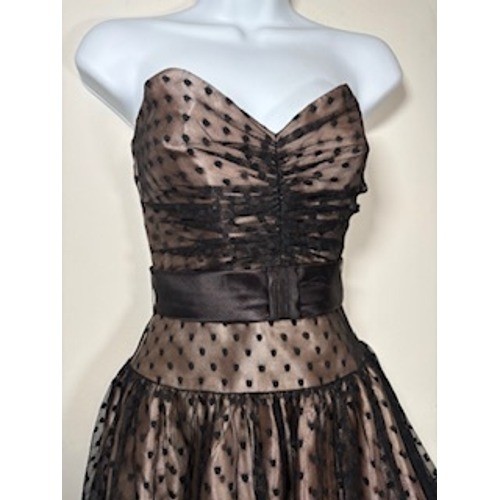 GUNNE SAX Jessica McClintock Dress 1 Black Champagne 90’s Prom Whimsigoth Glam