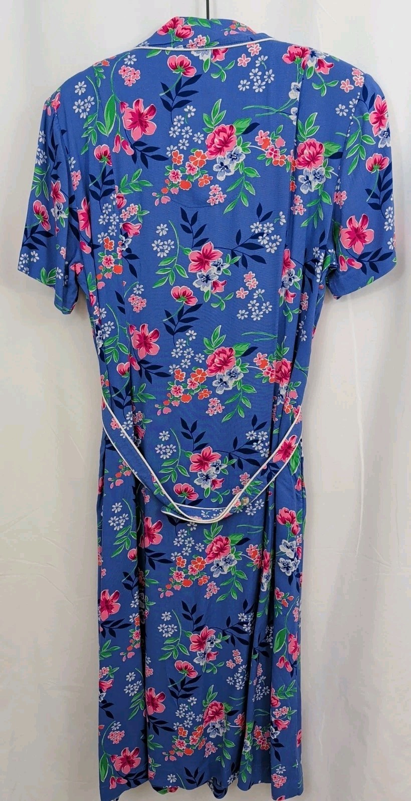 VTG 80’s 90’s ERIKA Maxi Dress Womens L Cottagecore Prairie Periwinkle Floral