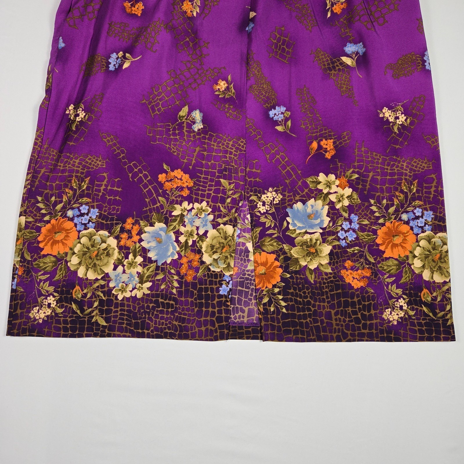 VTG Maggie Sweet Skirt Set 3X 2X Purple Floral 2Pc Midi Co-ord Y2K Cottagecore