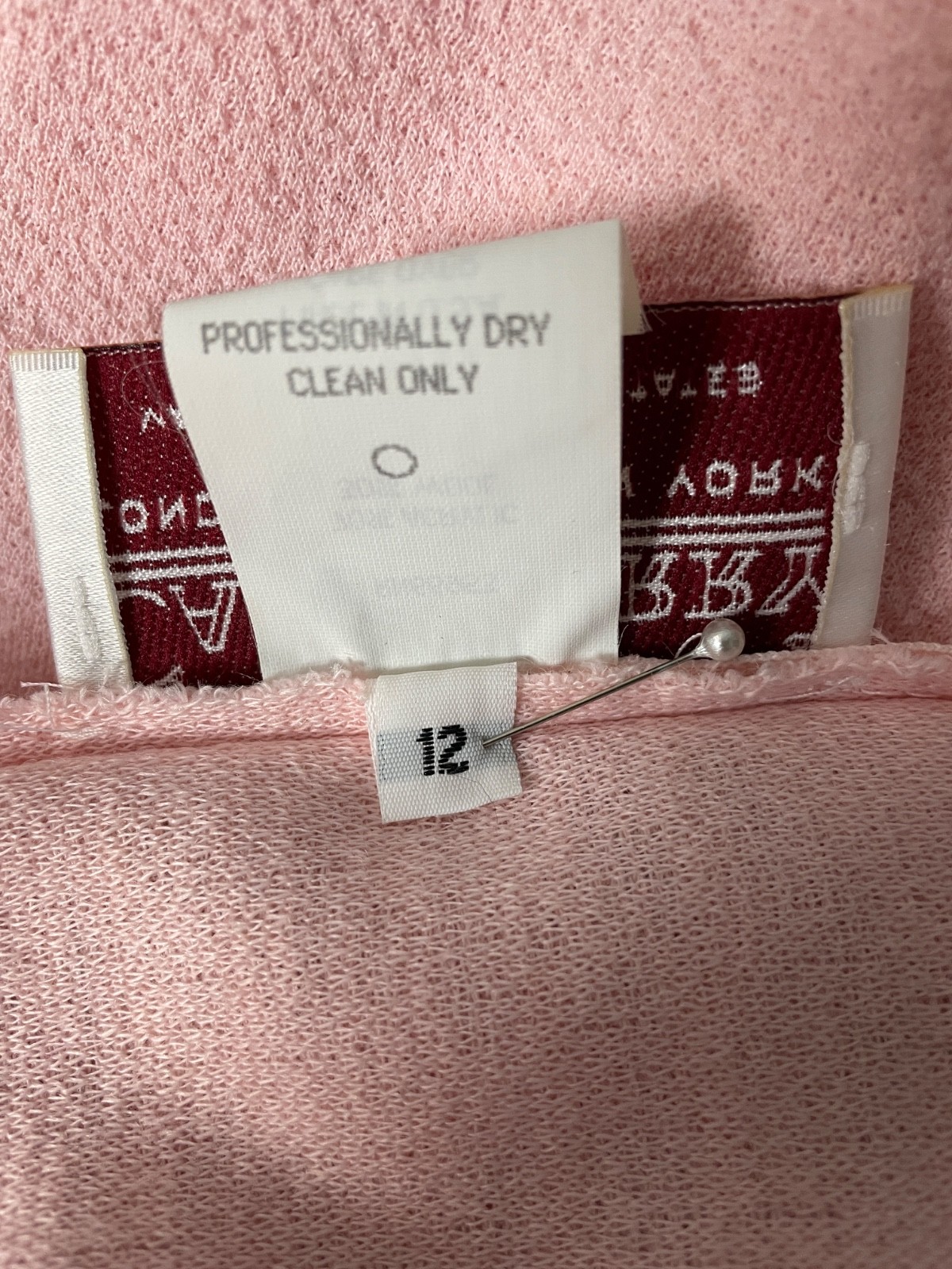 VTG Castleberry Shift Dress Womens 12 Pink Knit Country Club Old Money 80s