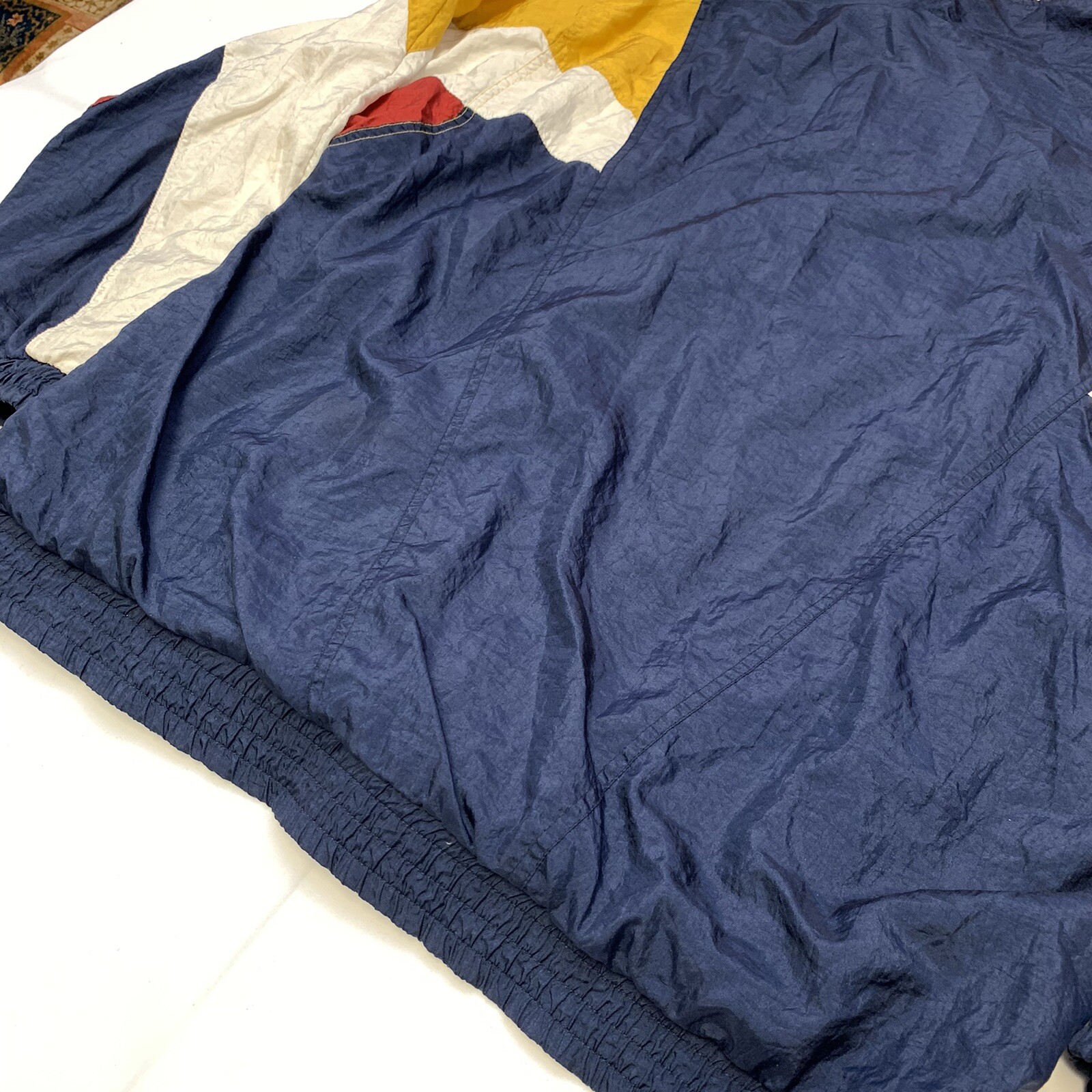 Vtg Lavon Jacket XL Nylon Windbreaker Red Blue White Yellow 80s 90s Fresh Prince