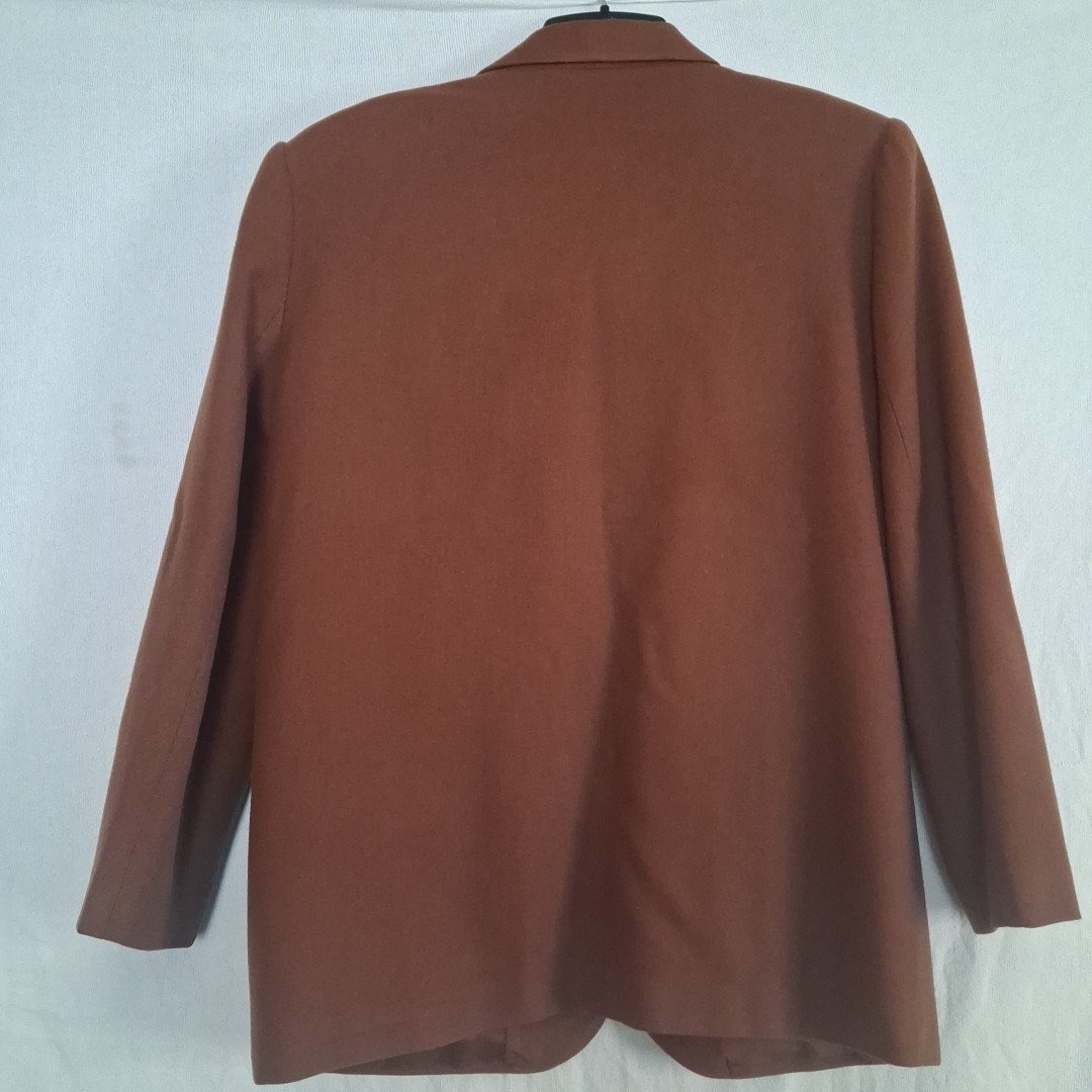 Vintage Savannah 100% Pure Wool Blazer – Rust Brown – Size 12