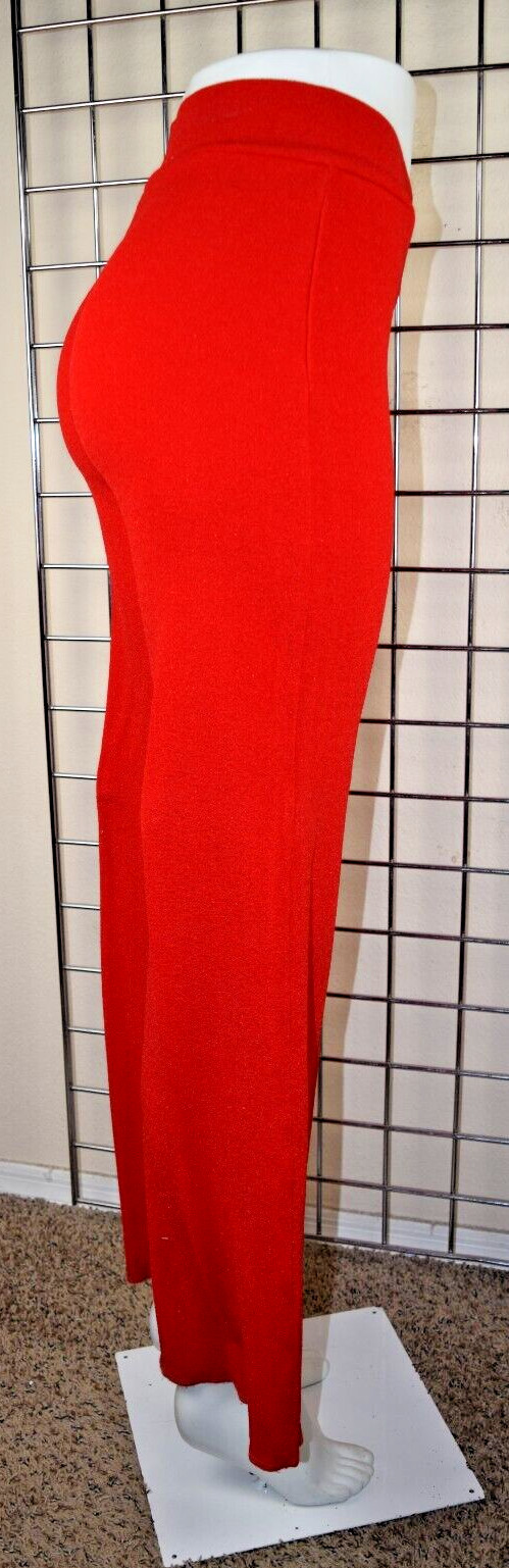 Vintage Pants Movin USA Bodywear W22 L31 80s Vibrant Red Soft Textured Cotton