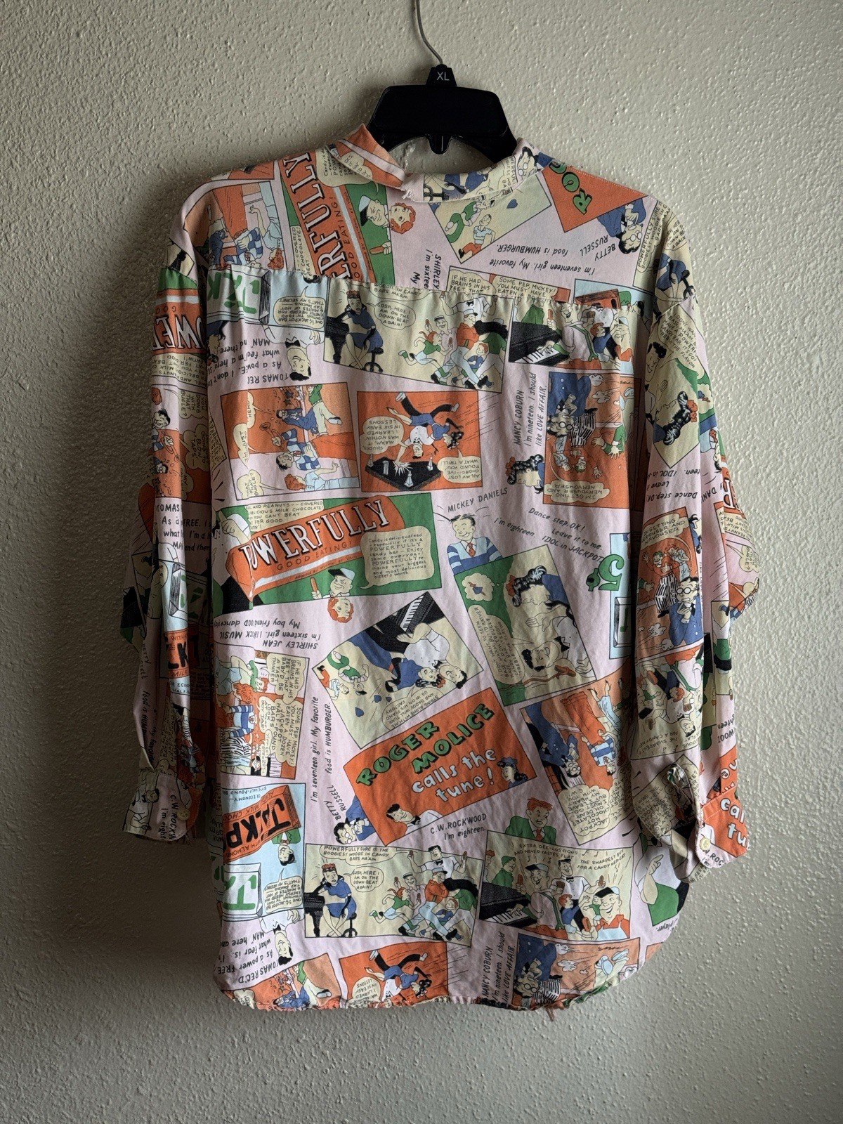 1980’s Hysteric Et Vous Comic Rayon Blouse made in France Size 2